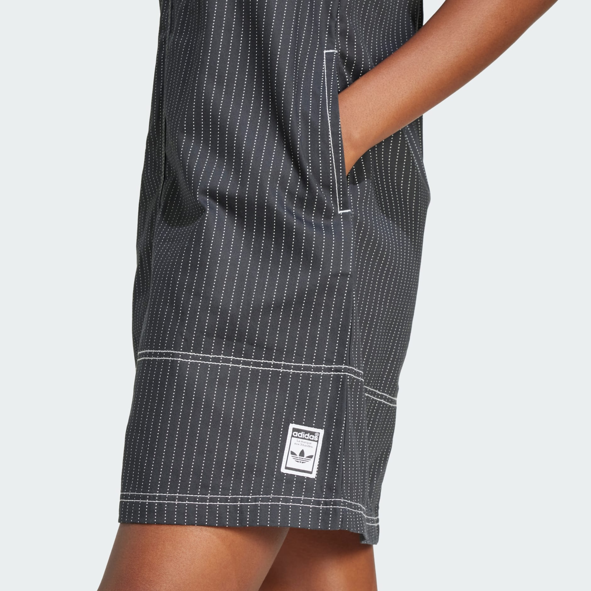 Allover Print Midi Dungaree Dress