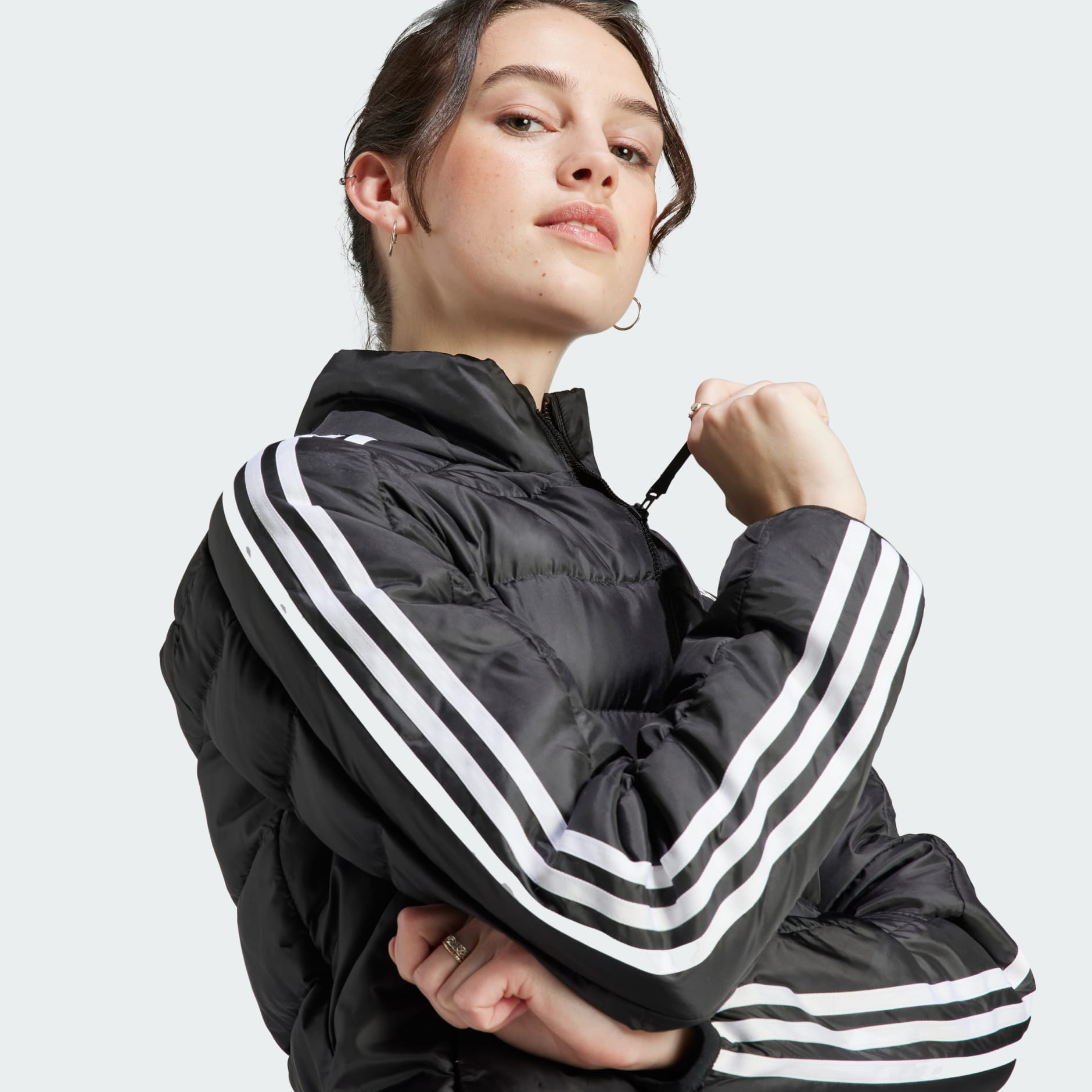 Women's Clothing - Essentials 3-Stripes Light Down Jacket - Black