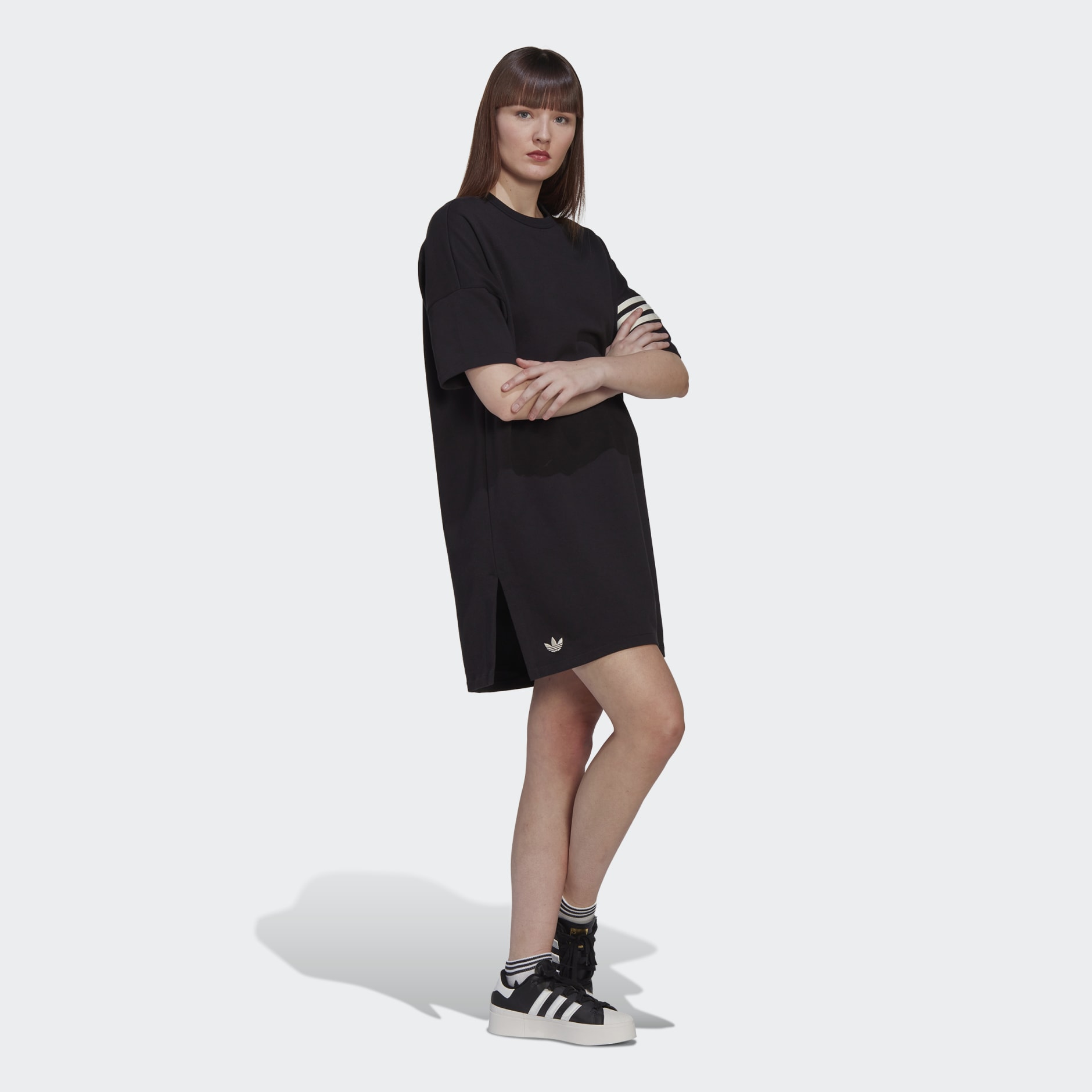 Clothing - Adicolor Neuclassics Tee Dress - Black | adidas Israel