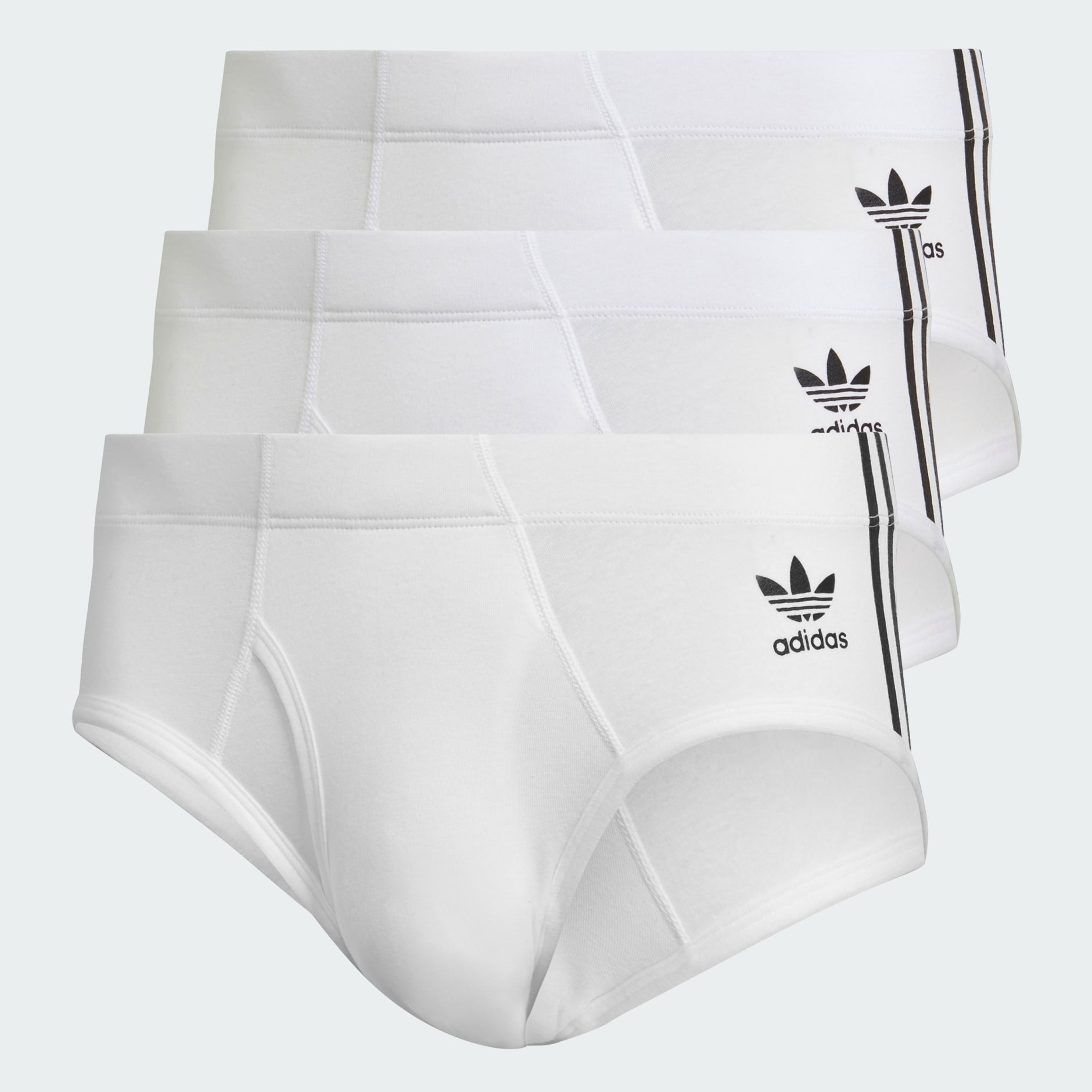 adidas Comfort Flex Cotton 3 Stripes Briefs 3 pairs White adidas UAE