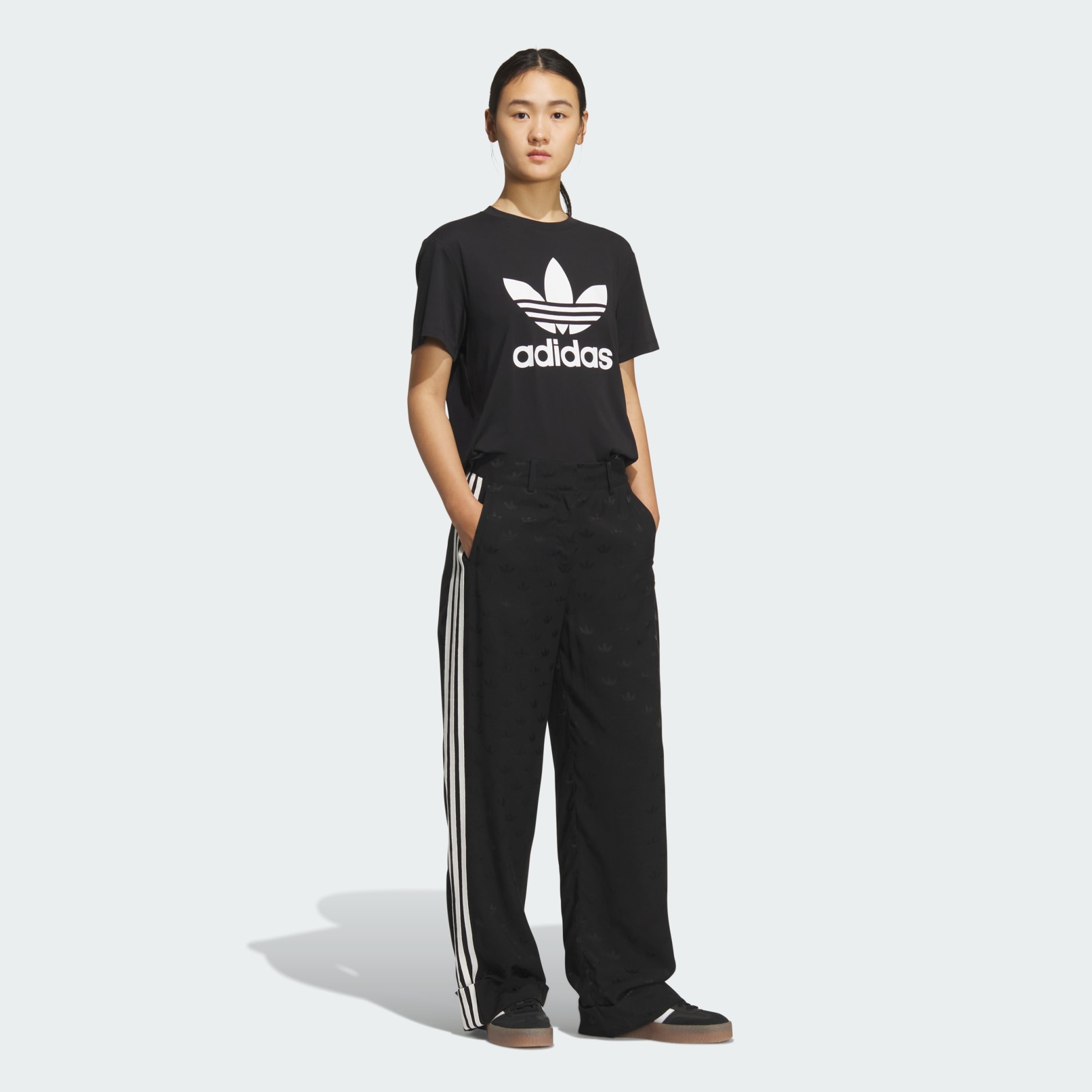 ウォーキング・ランニングウェア 00s adidas line wide track pants BLK Adidas 00s Baggy Fit Shell Track Pant Windbreaker Size XL