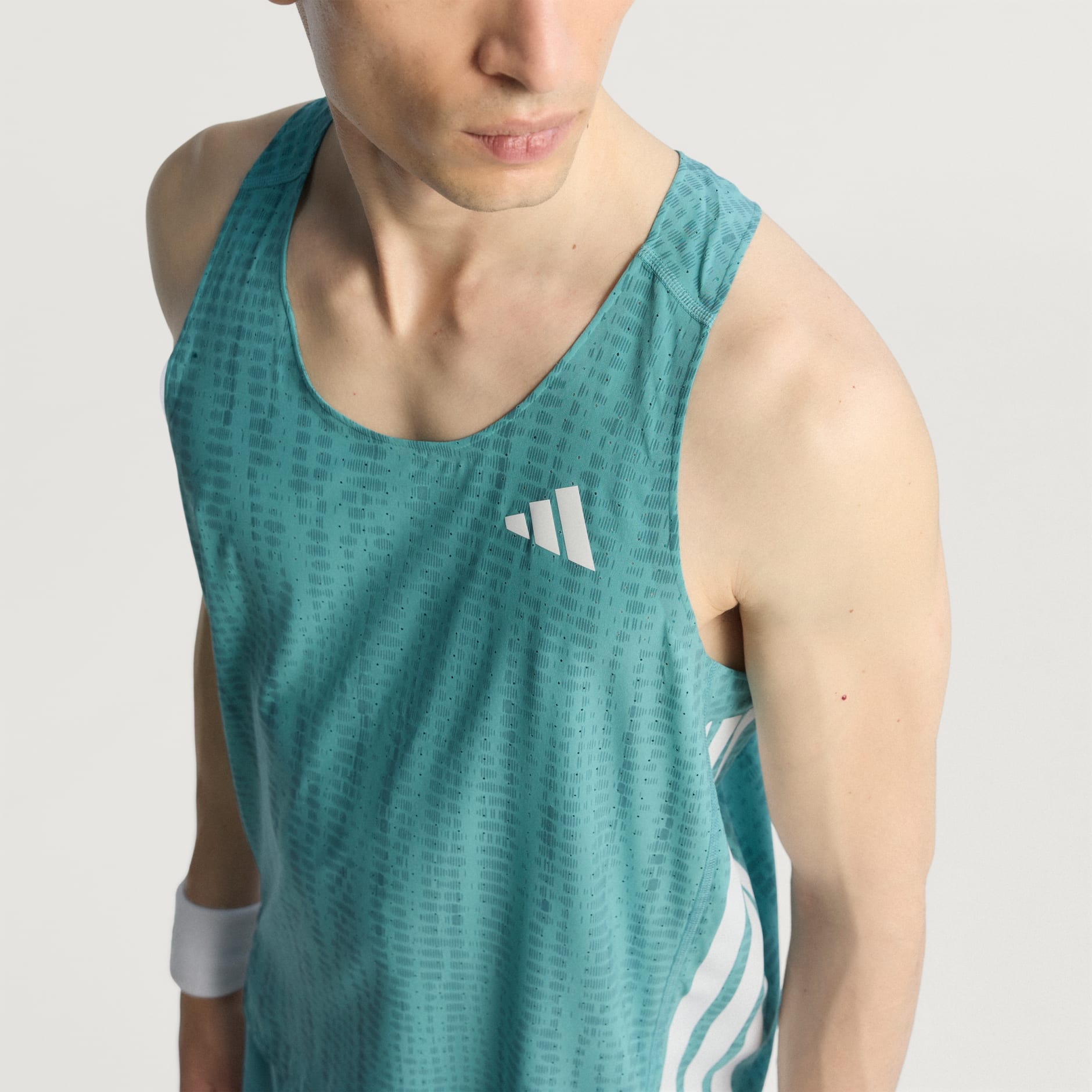 Clothing - Adizero Running Singlet - Turquoise | adidas Oman
