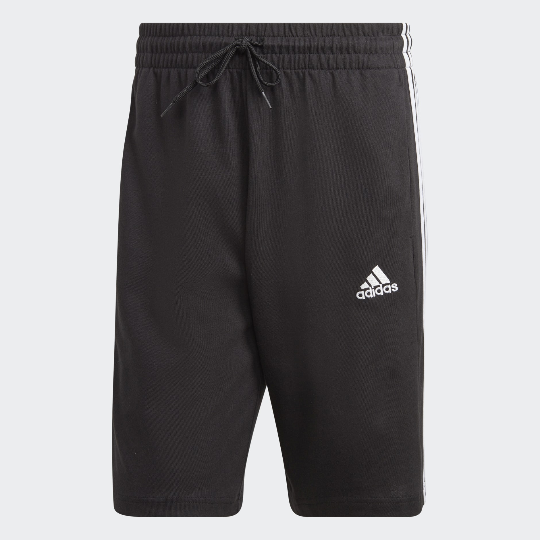 Men's Clothing - Essentials Single Jersey 3-Stripes Shorts - Black ...
