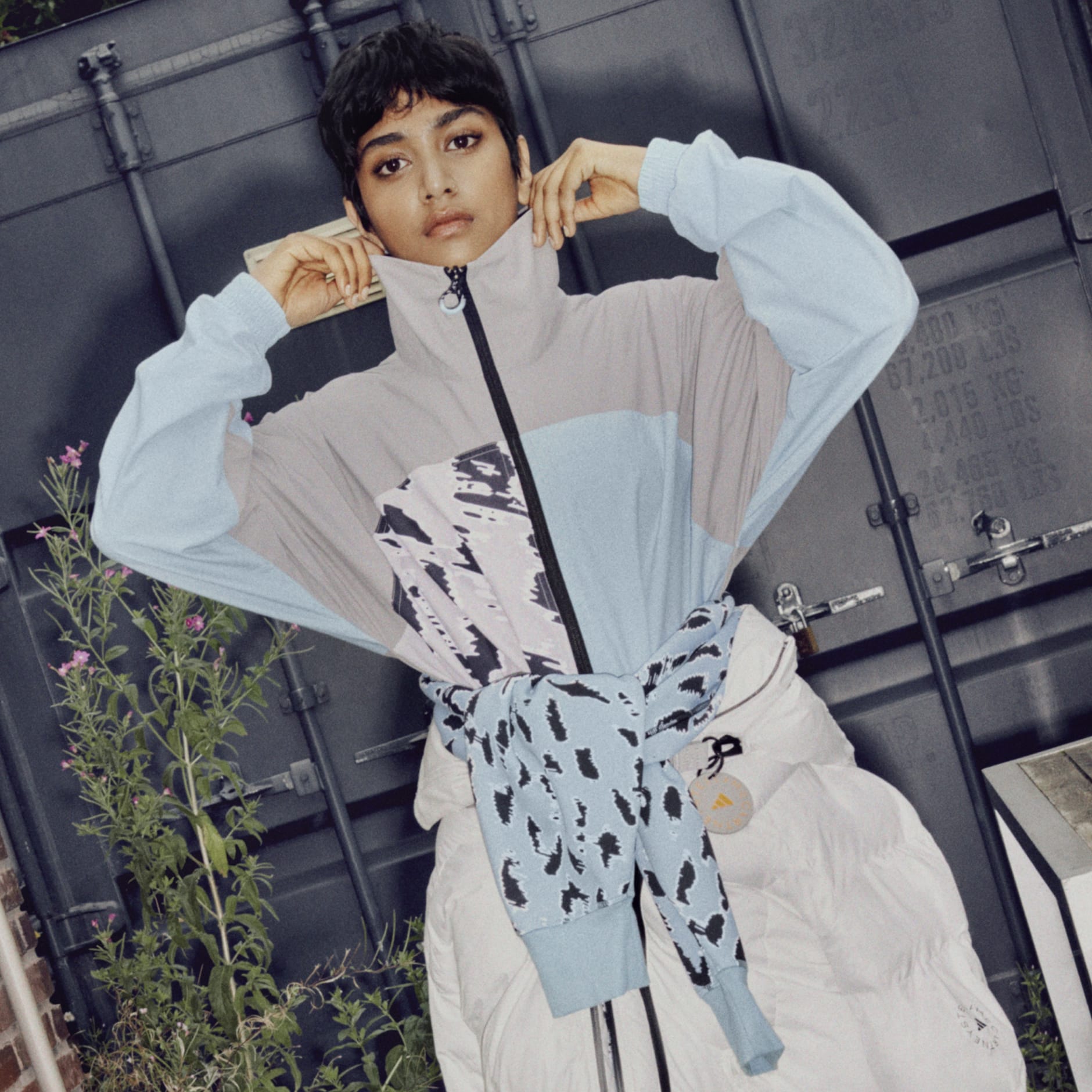 ADIDAS BY STELLA MCCARTNEY ANIMAL PRINT TRACK TOP