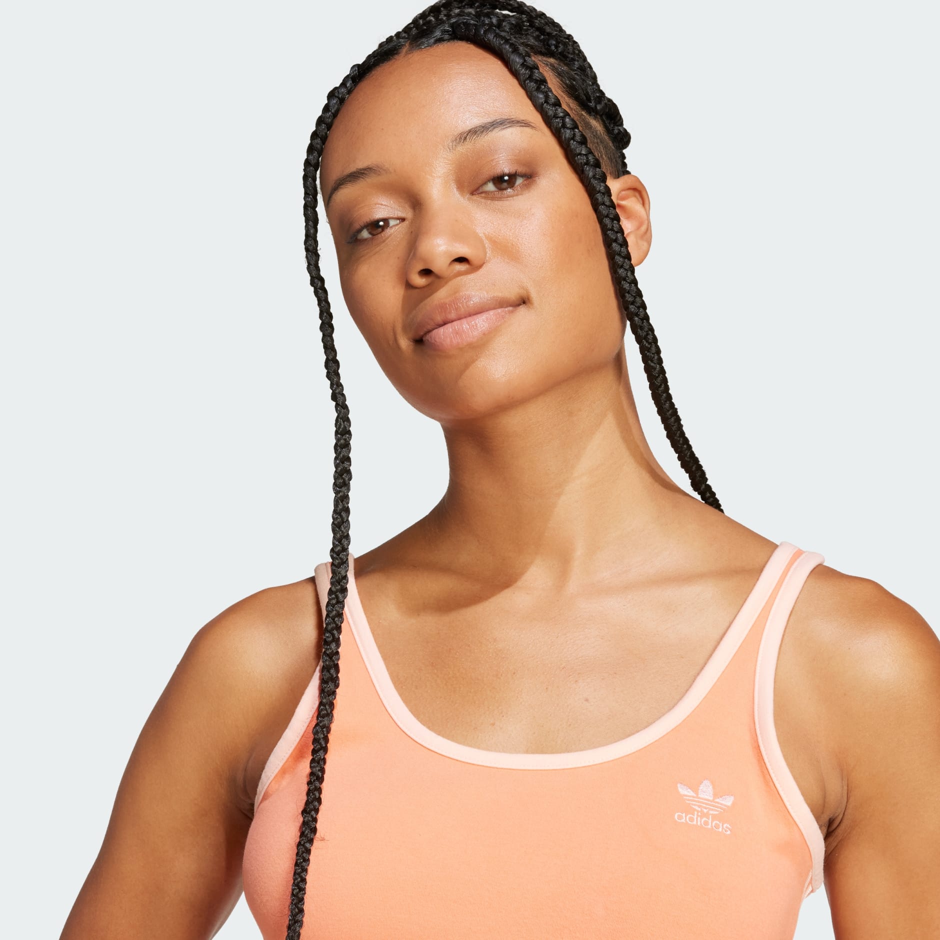 CLOTHING - Adicolor 3-Stripes Bra Top - Orange | adidas Oman