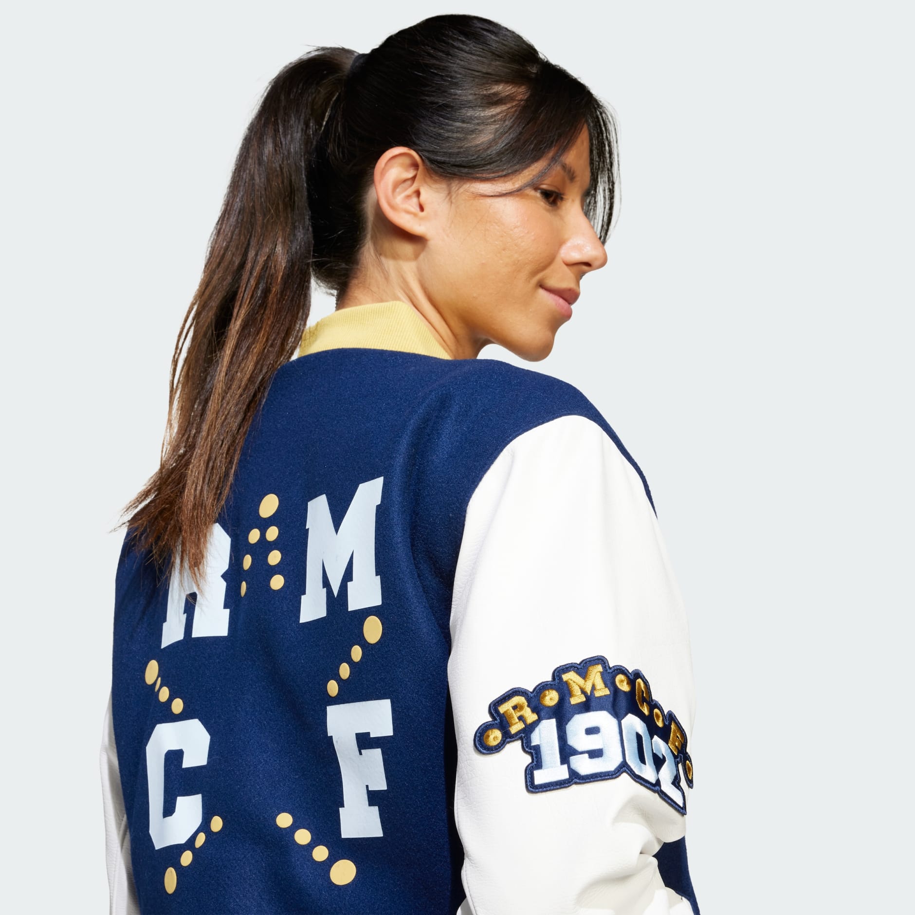 スタジャン adidas Originals Real Madrid VRCT Jacket Gender Neutral Real Madrid Men's Adidas Originals VRCT (Team Navy Blue