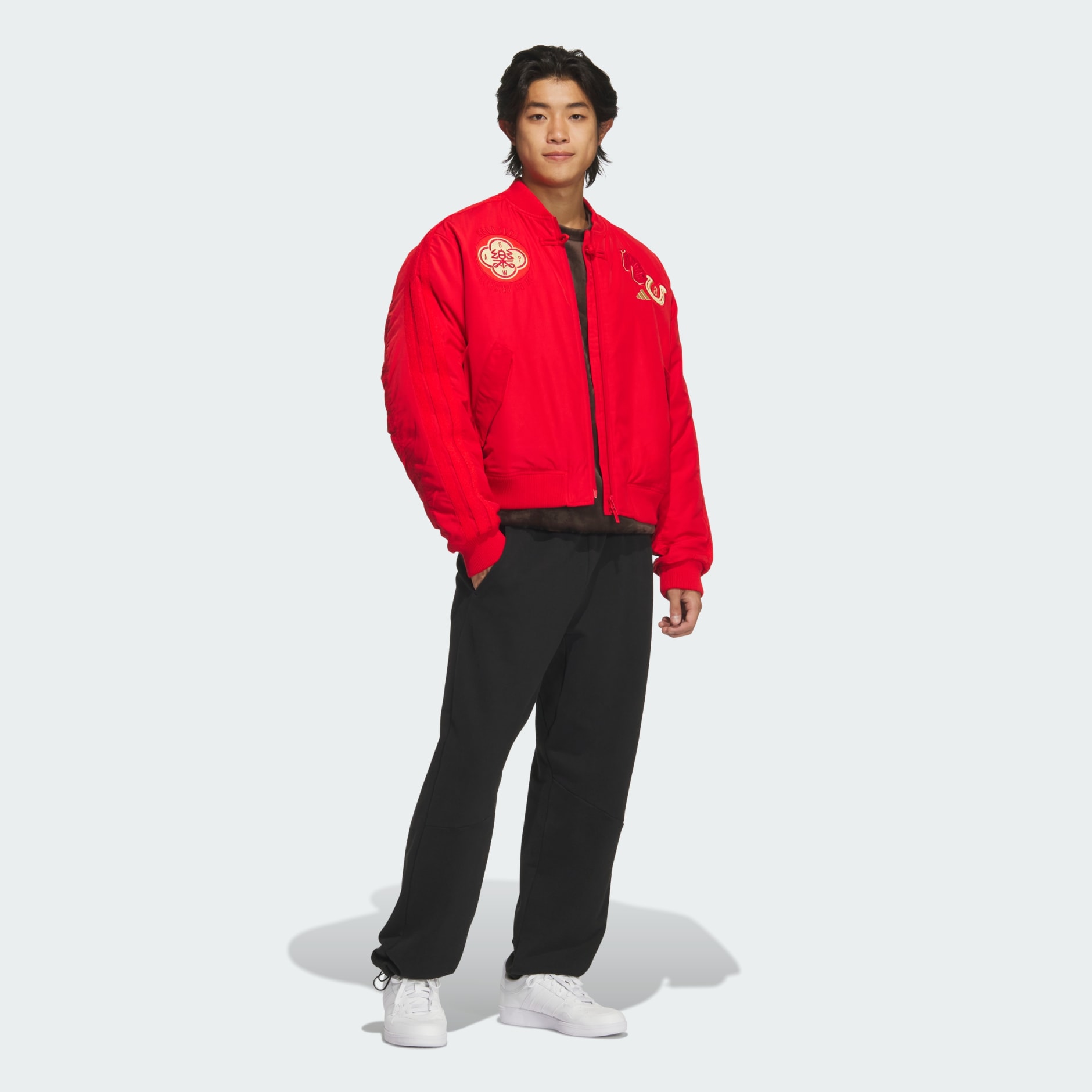 CNY MODERN CHINA 3 STRIPES PADDED BOMBER JACKET