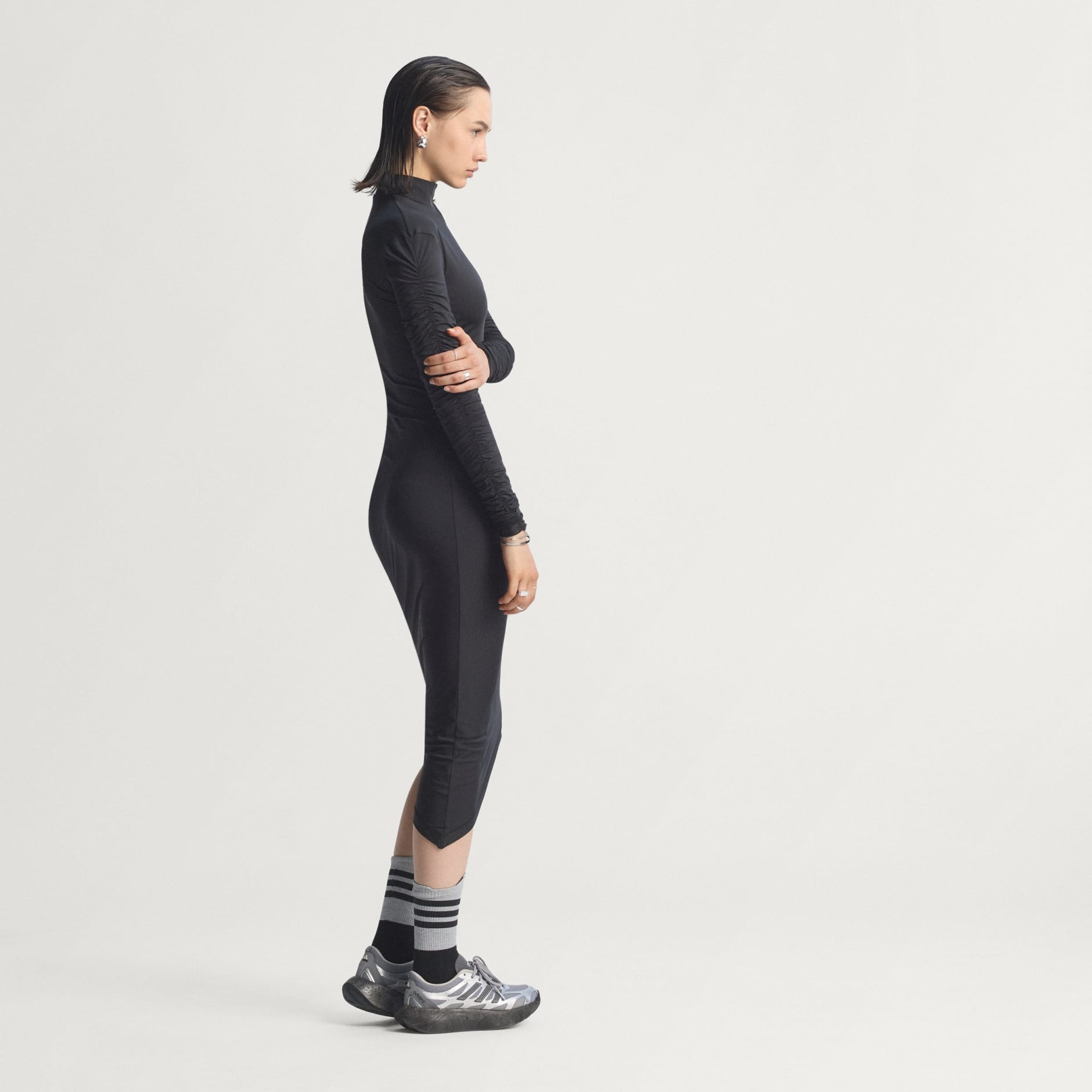 Rochie maxi &icirc;ncrețită