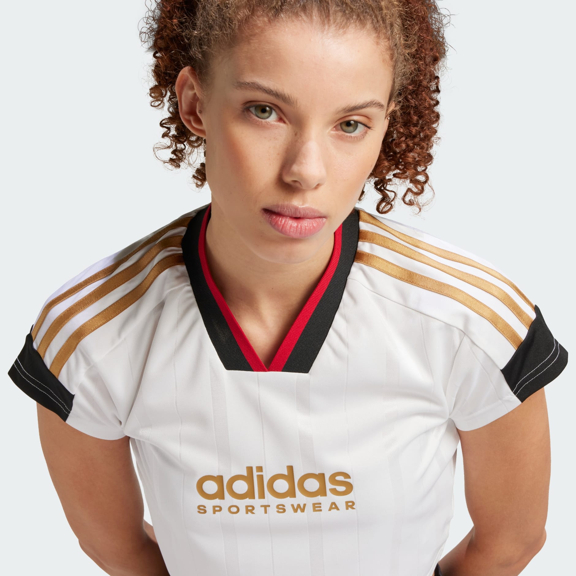 ADIDAS★ クロップド White Tiro Cut 3-Stripes Crop Jersey CLOTHING - Tiro Cut 3-Stripes Crop Jersey - White | adidas Oman