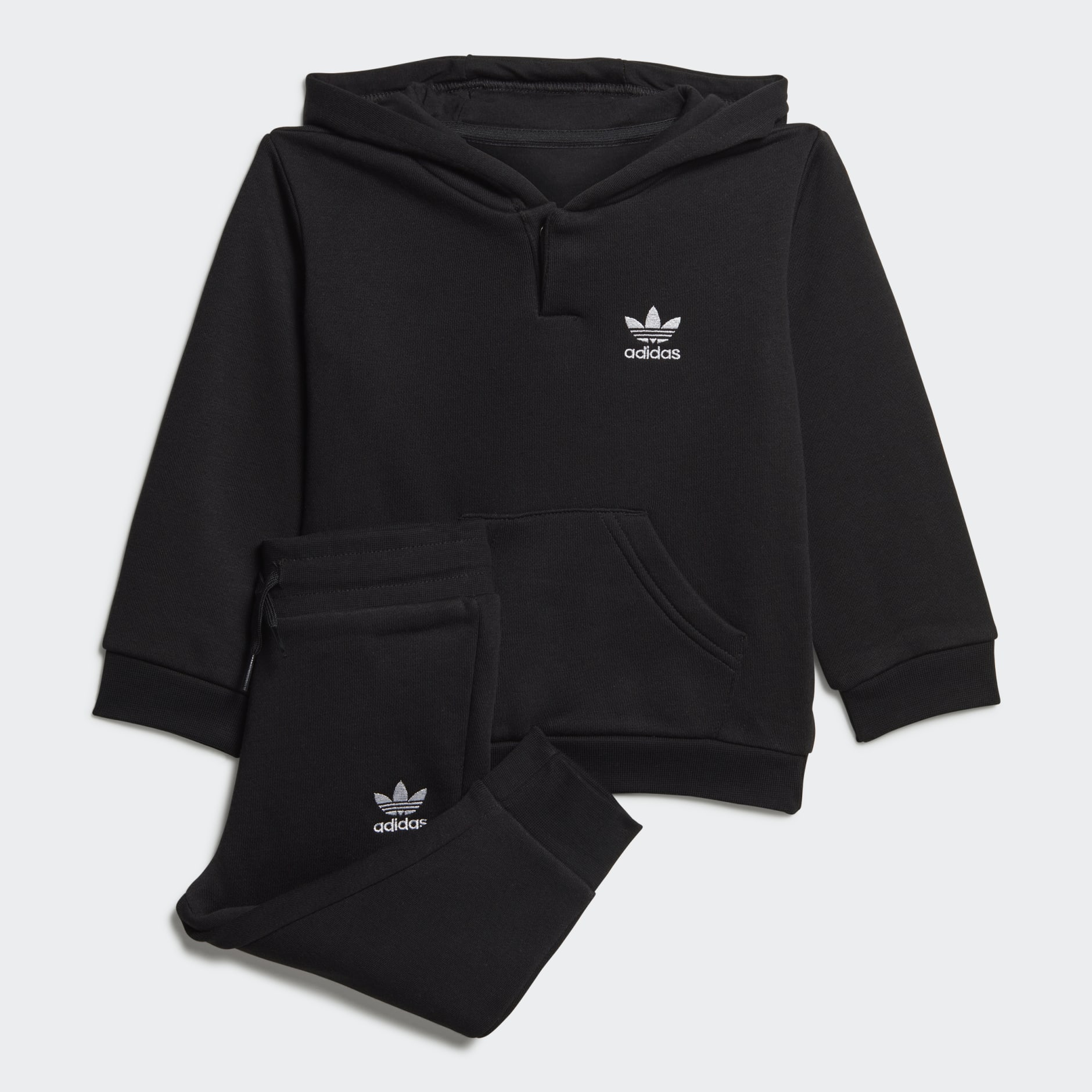 Kids Clothing - Adicolor Hoodie Set - Black | adidas Saudi Arabia