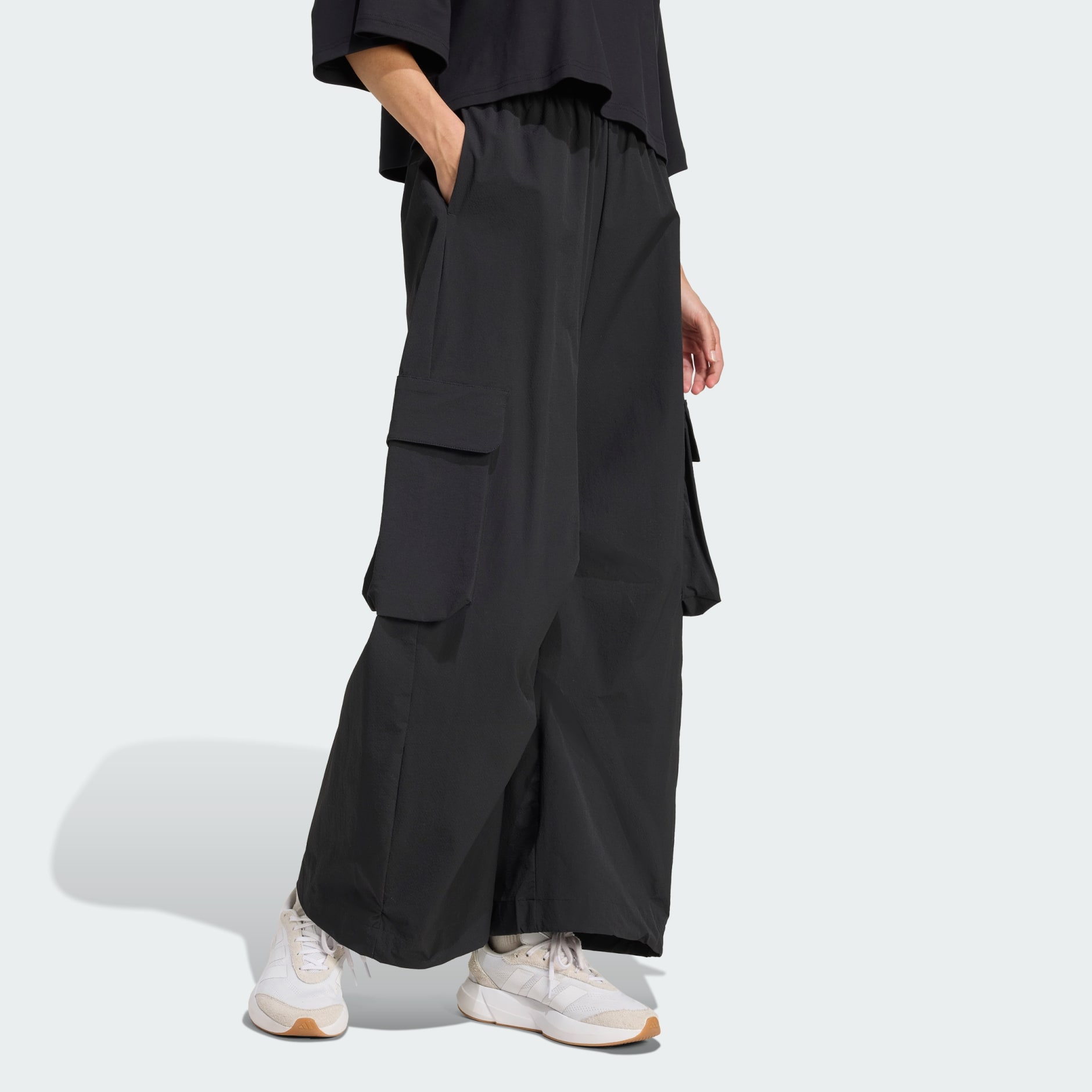 CLOTHING - City Tech Parachute Cargo Pants - Black | adidas Oman