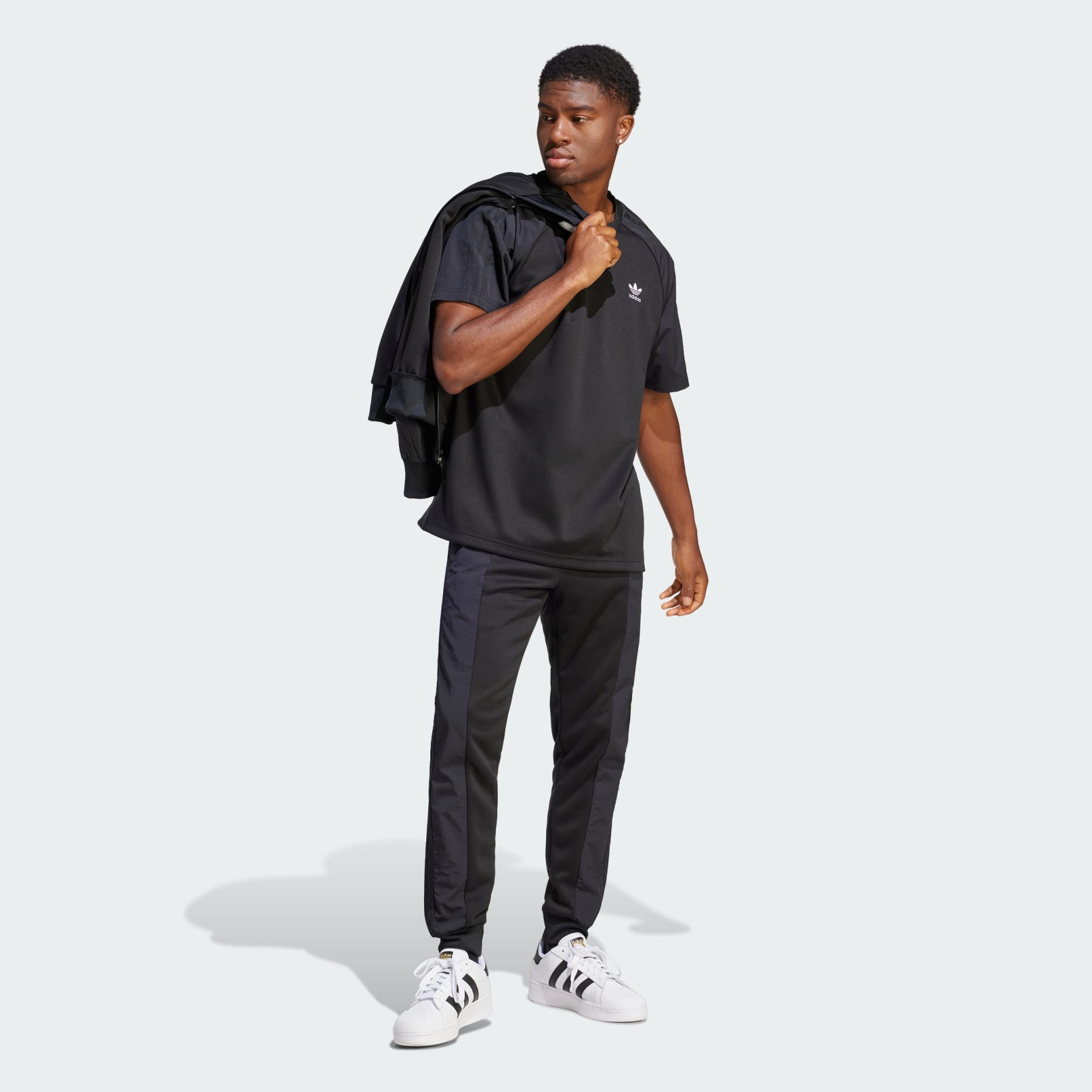 Clothing - Adicolor Re-Pro SST Material Mix Tee - Black | adidas South ...