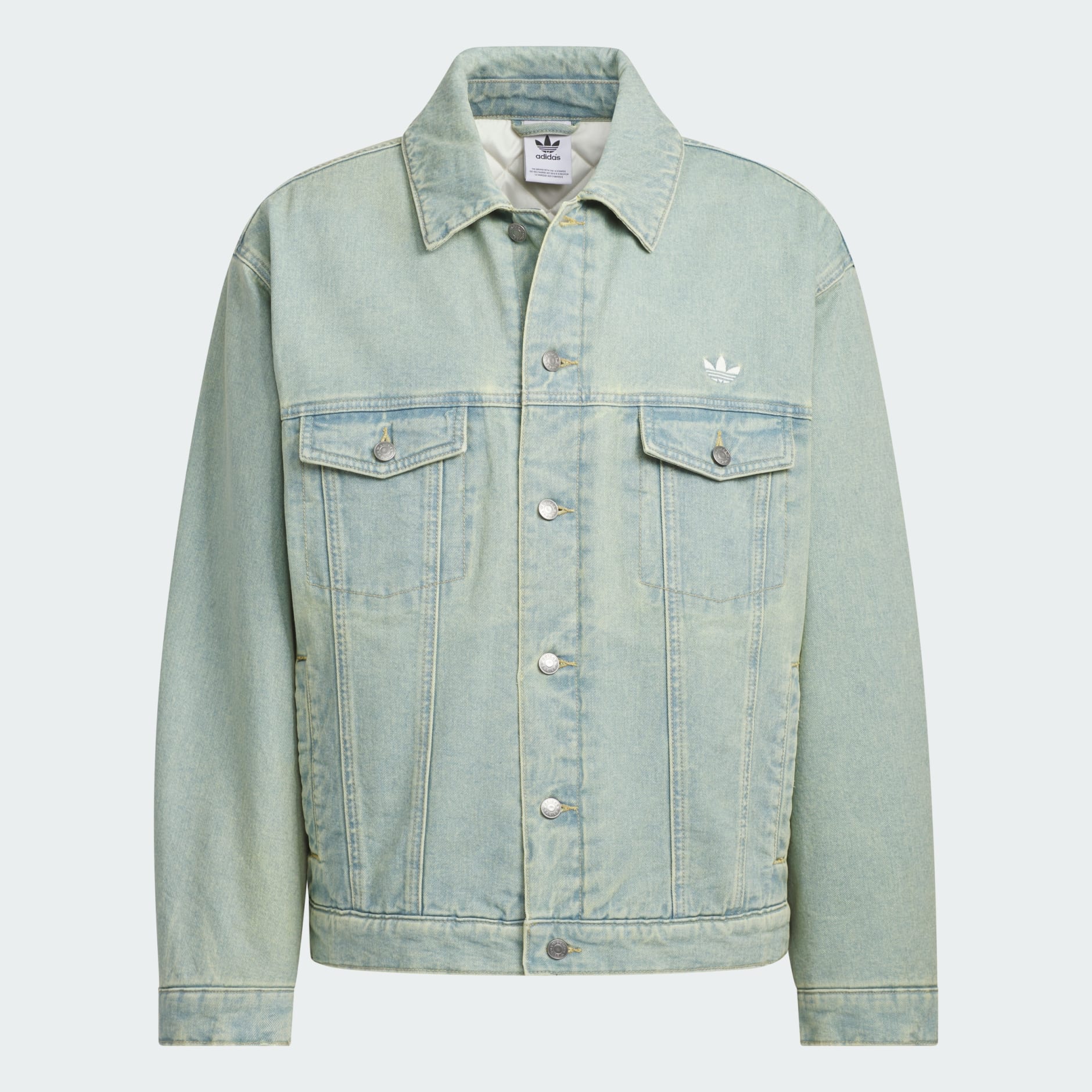 WASHED DENIM PADDED JACKET