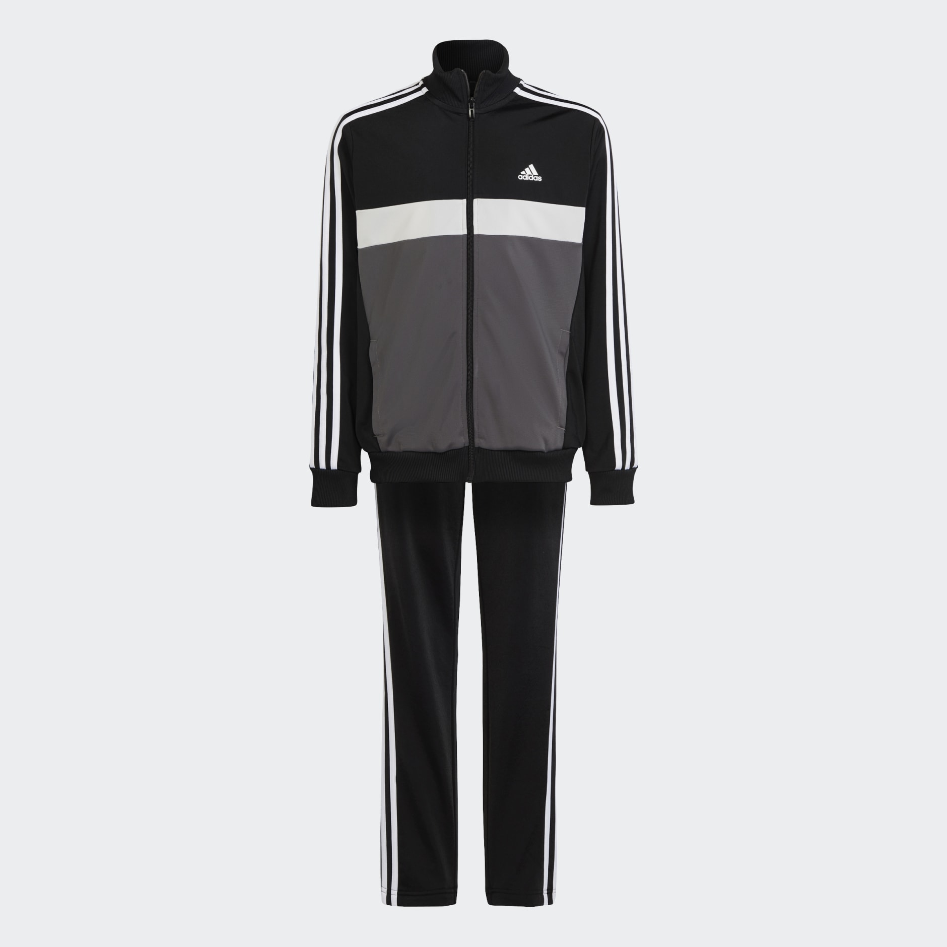 adidas Essentials 3-Stripes Tiberio Track Suit - Black | adidas UAE