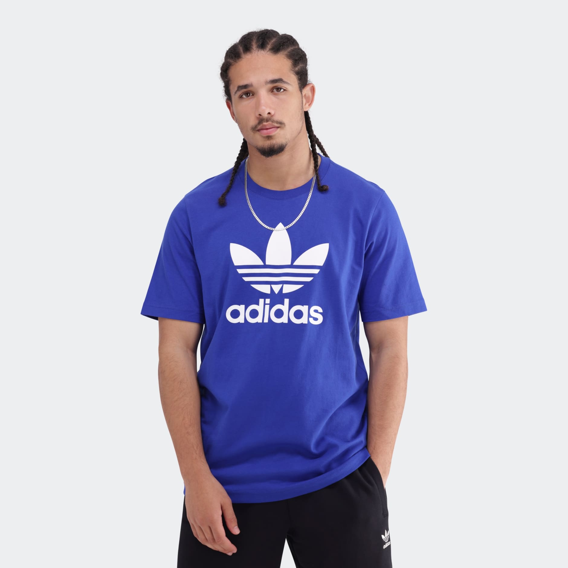 Clothing Adicolor Trefoil T Shirt Blue adidas South Africa