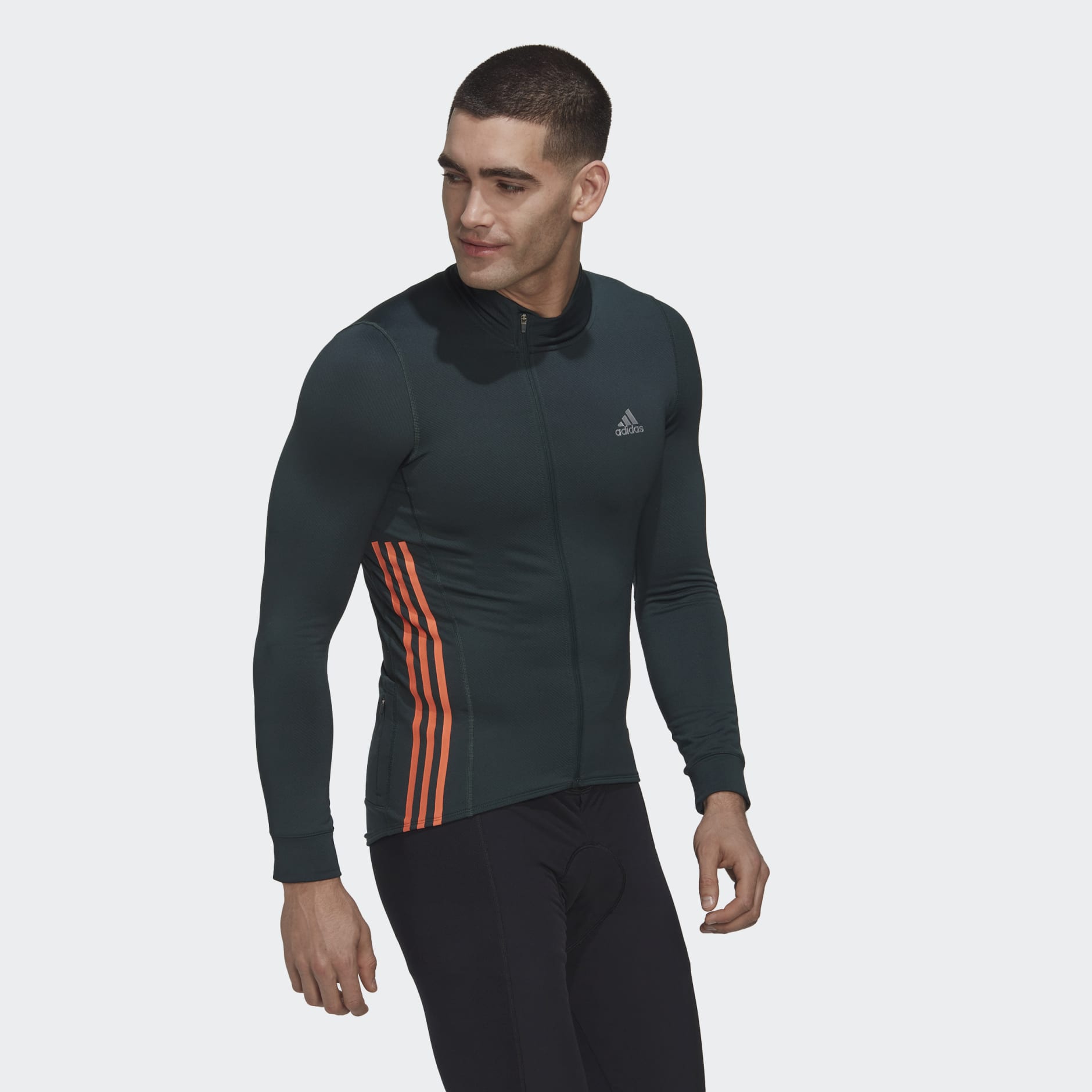 Men's Clothing - The COLD.RDY Long Cycling Jersey - Green | adidas Oman
