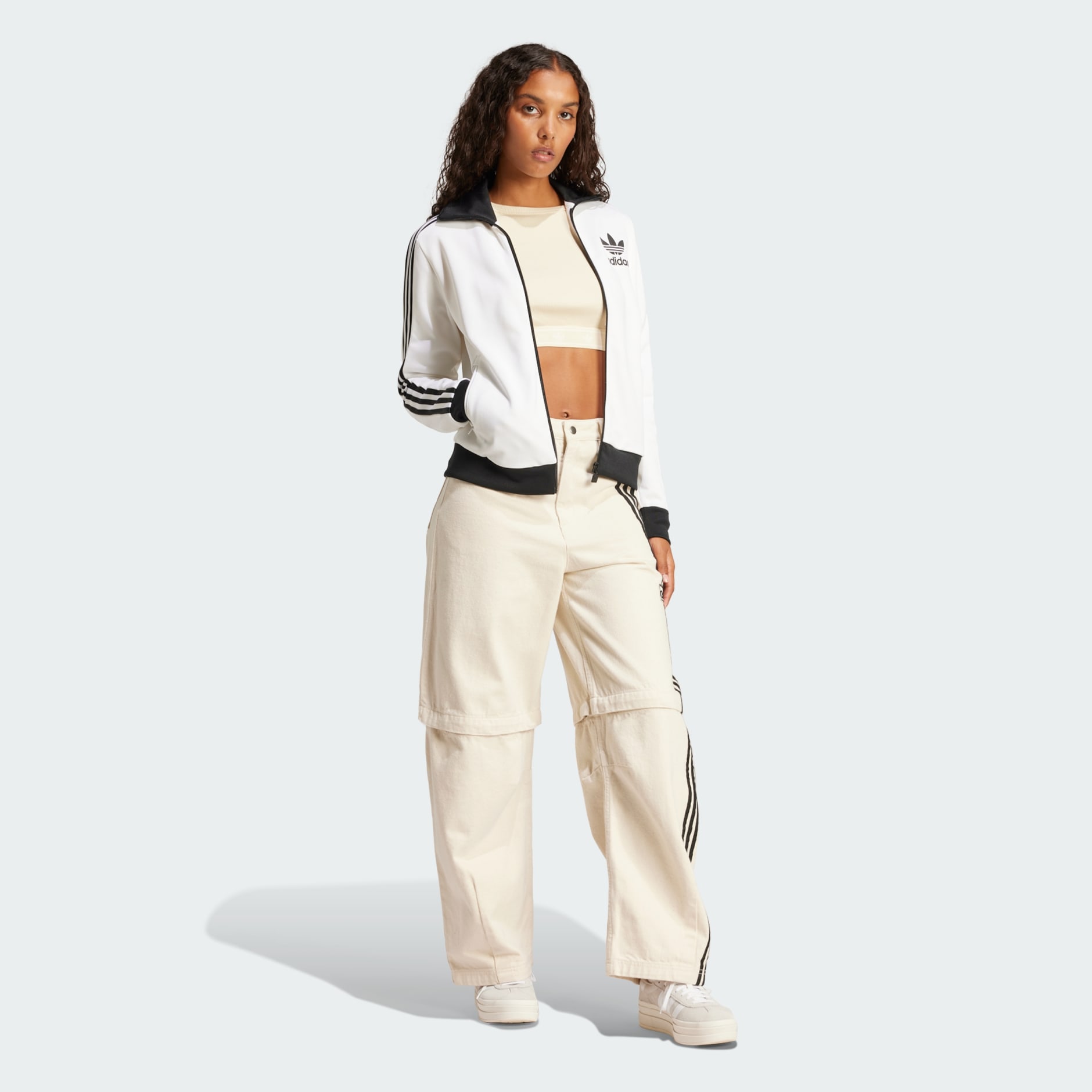 【adidas】RIBBED LONG SLEEVE CROP TOP★クロップド ロンT Ribbed Long Sleeve Crop Top - White | adidas Hong Kong