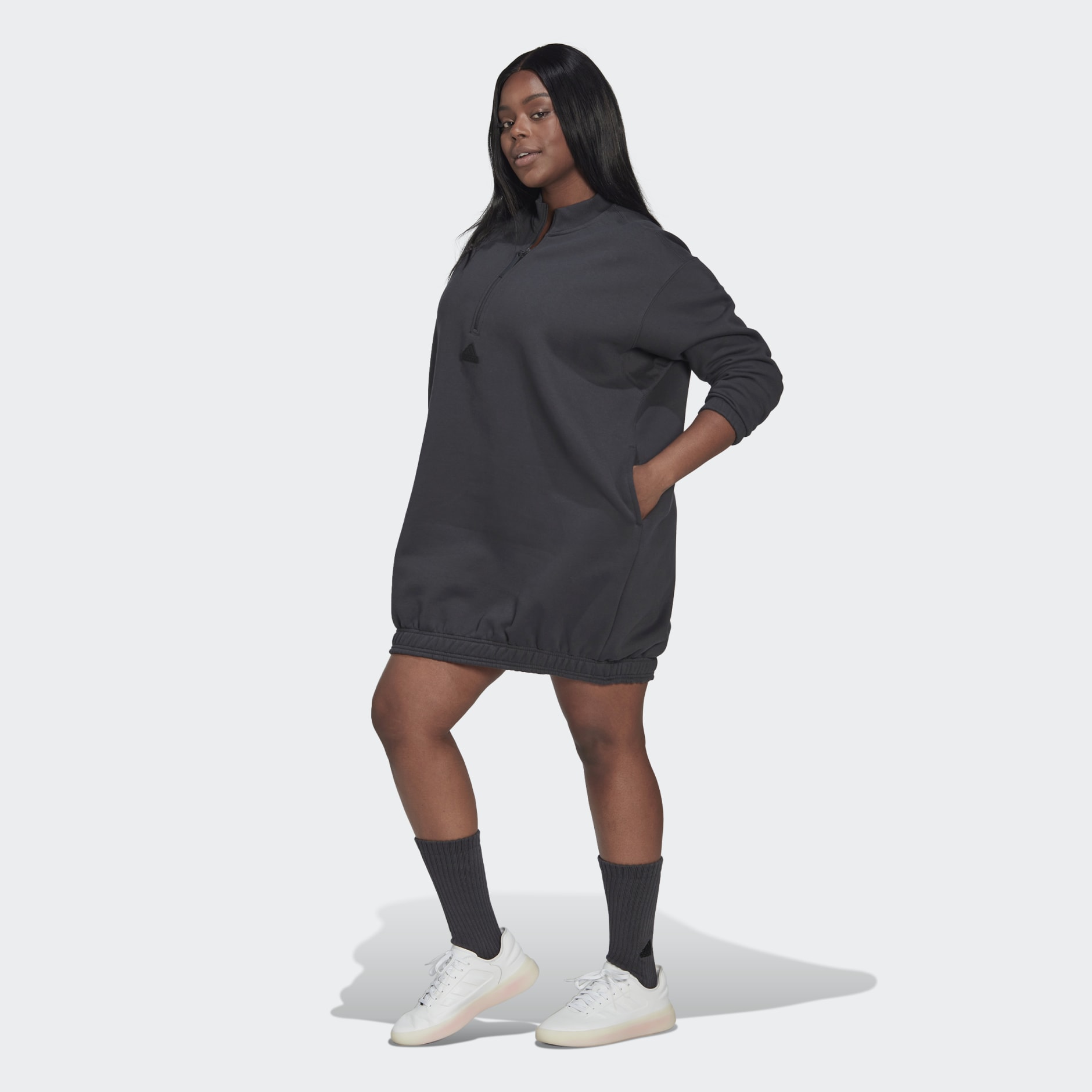Half-Zip Sweater Dress (Plus Size)