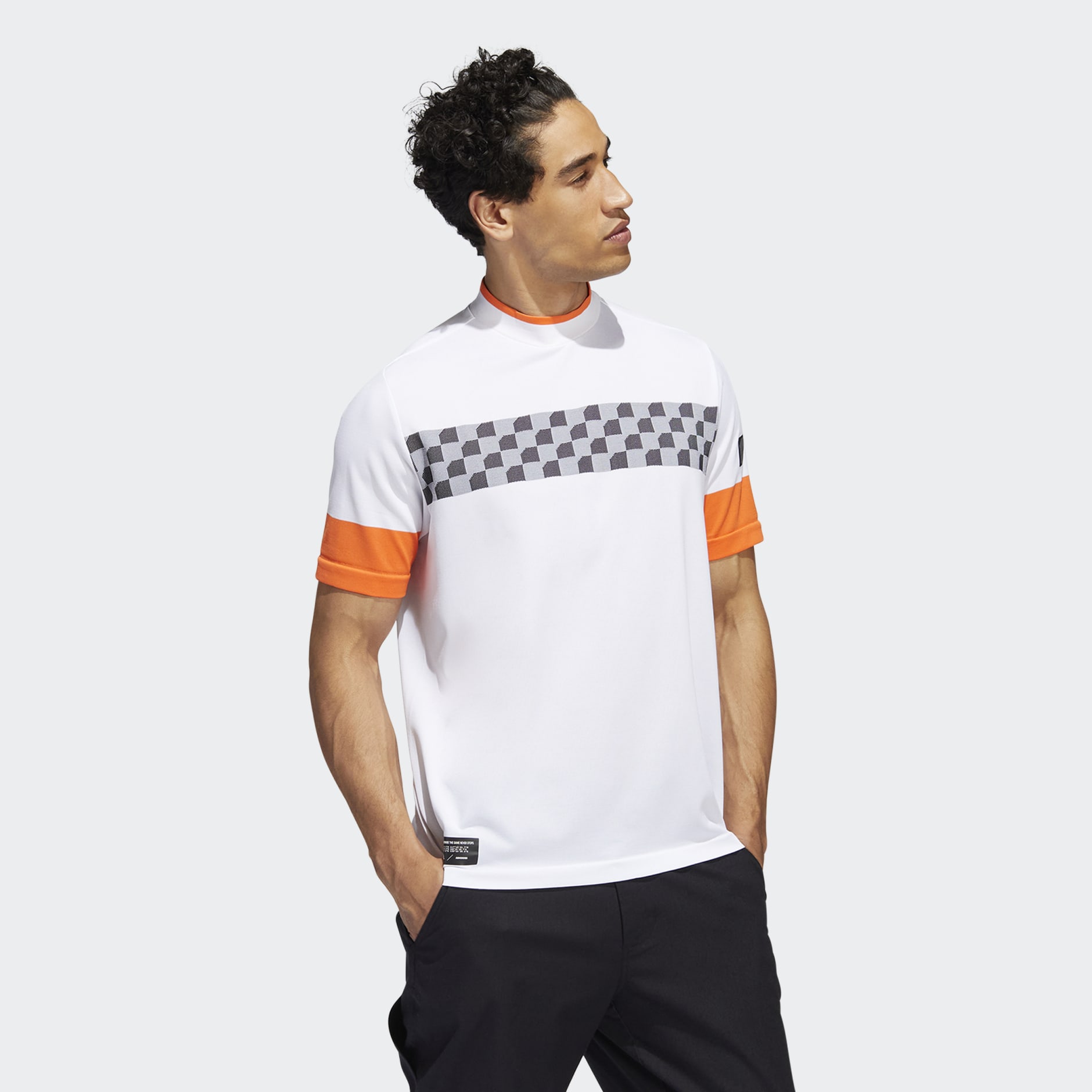 Clothing - Adicross Checkered Golf POLO - White | adidas South Africa