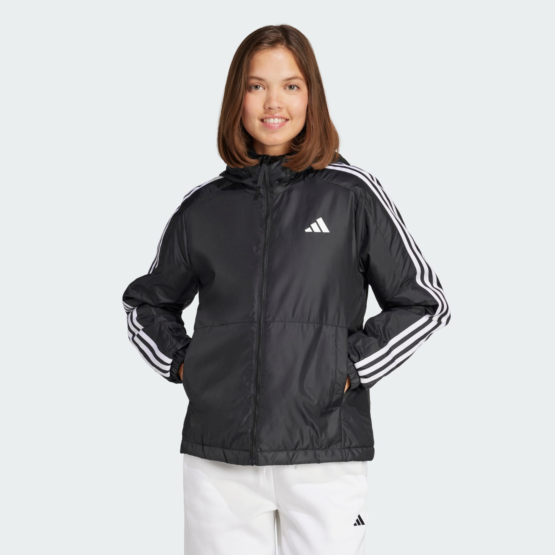 Essentials 3-Stripes Insulation Hooded Jacket