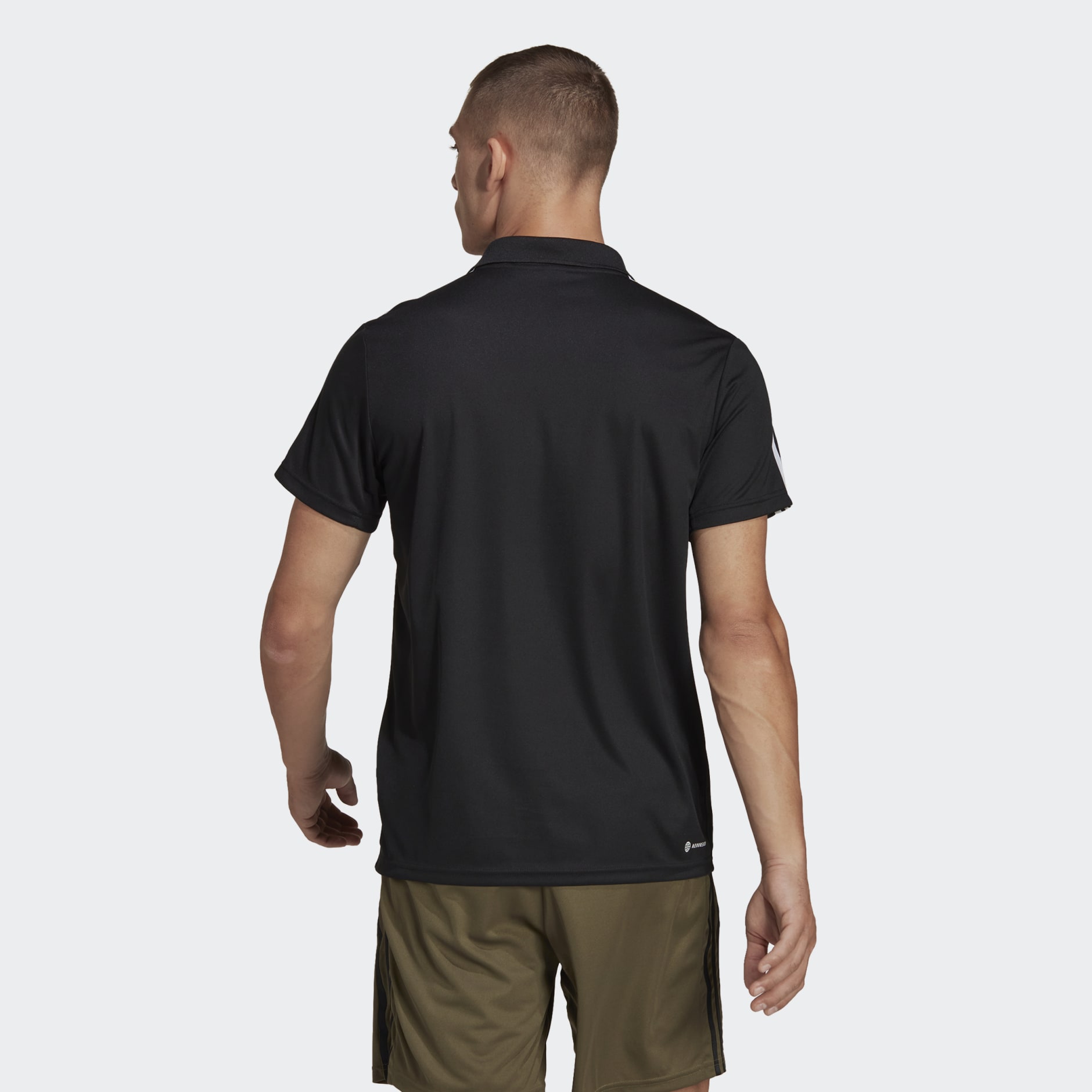 adidas Train Essentials Piqué 3-Stripes Training Polo Shirt - Black ...