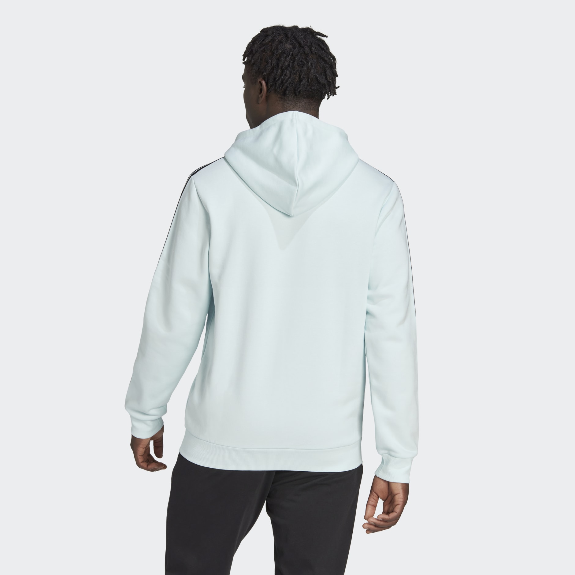 Essentials Fleece 3-Stripes Logo Hoodie