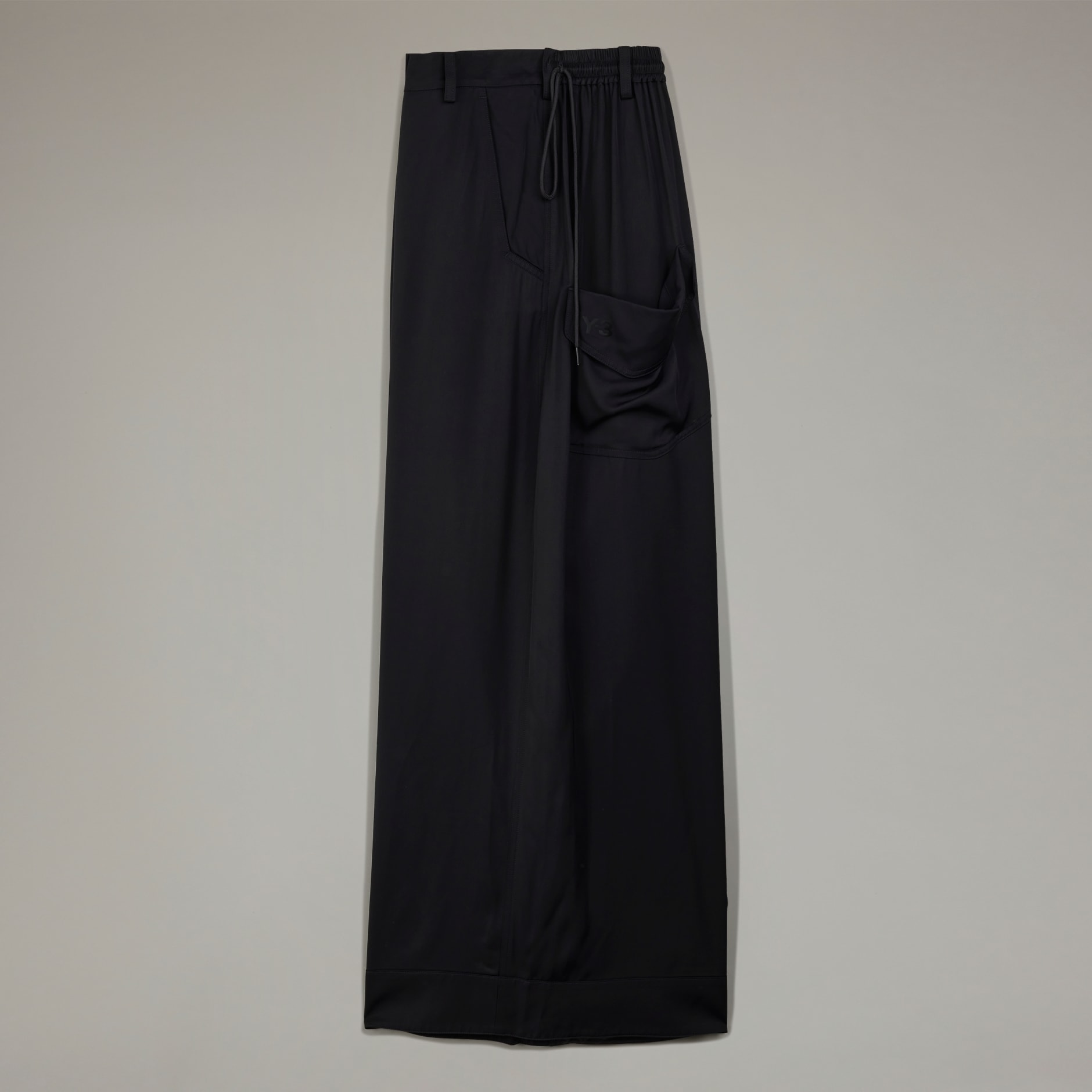 Y-3 Rayon Twill Wide Pants - Black | adidas Hong Kong
