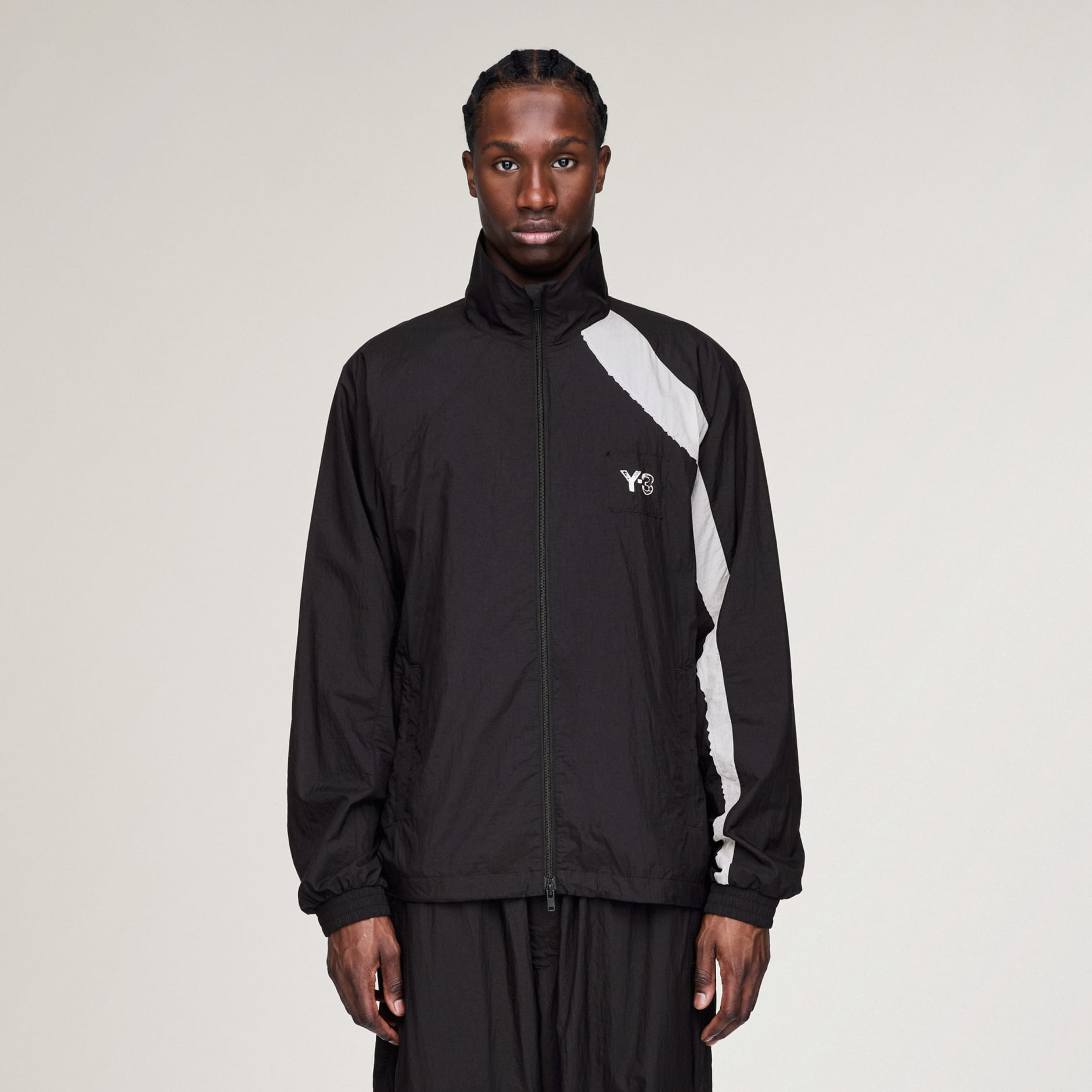 JACHETĂ Y-3 RAW EDGE 3 STRIPES NYLON SHELL