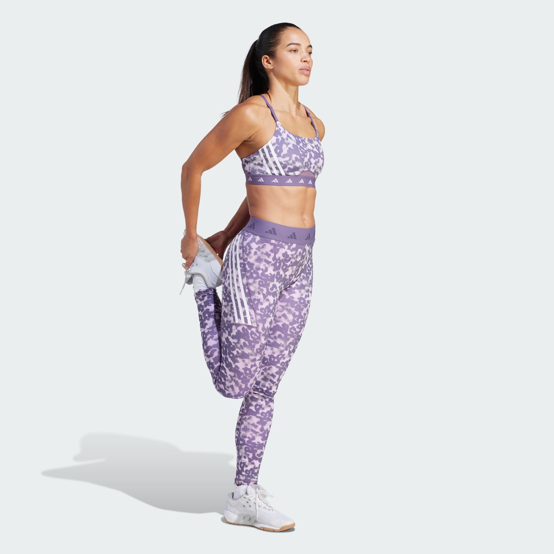 Women's Clothing - Aeroreact Hyperglam Light-Support Printed Bra - Purple