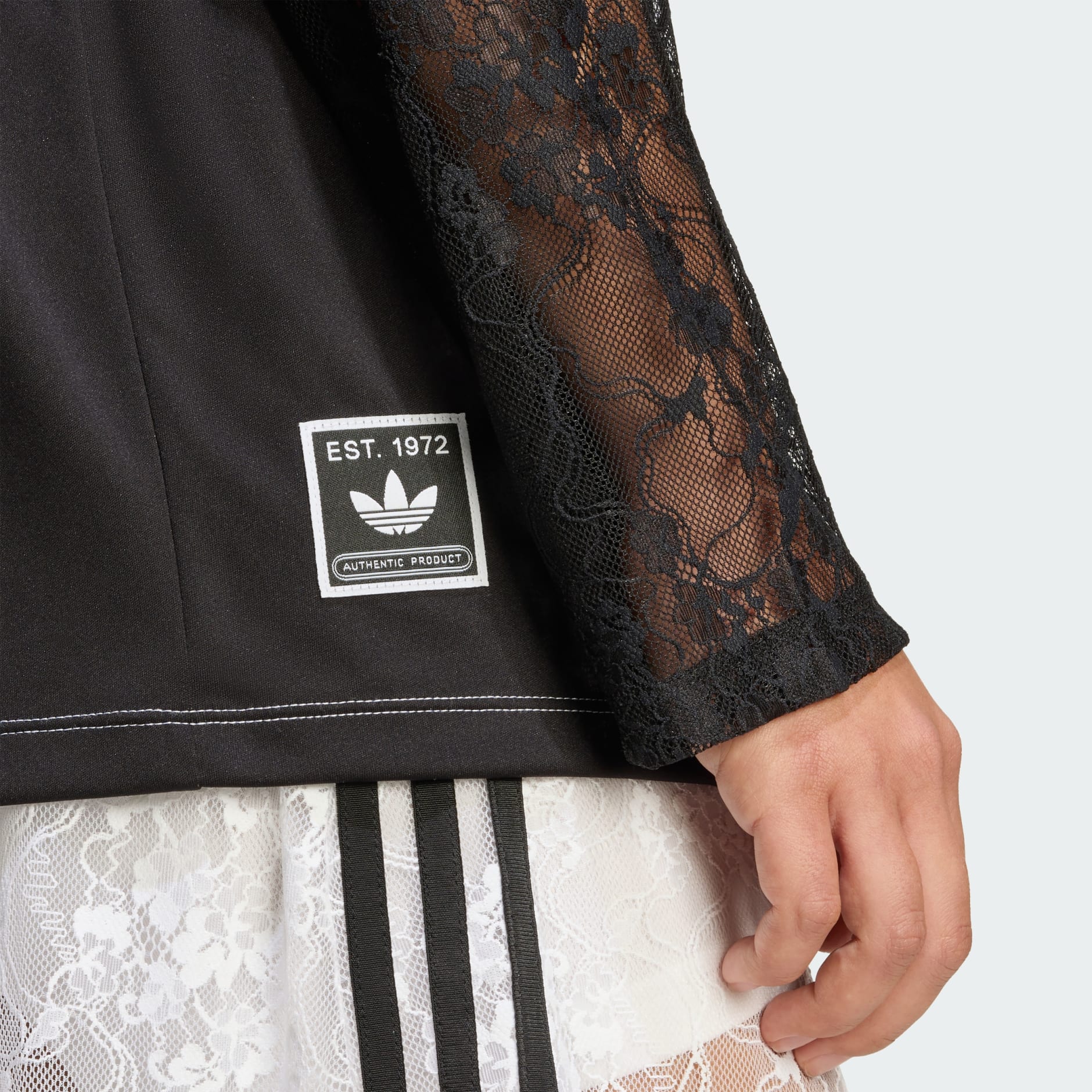 【ADIDAS ORIGINALS】★LONGSLEEVE LACE JERSEY★正規品★ adidas Originals Long Sleeve Lace Jersey - White | Free