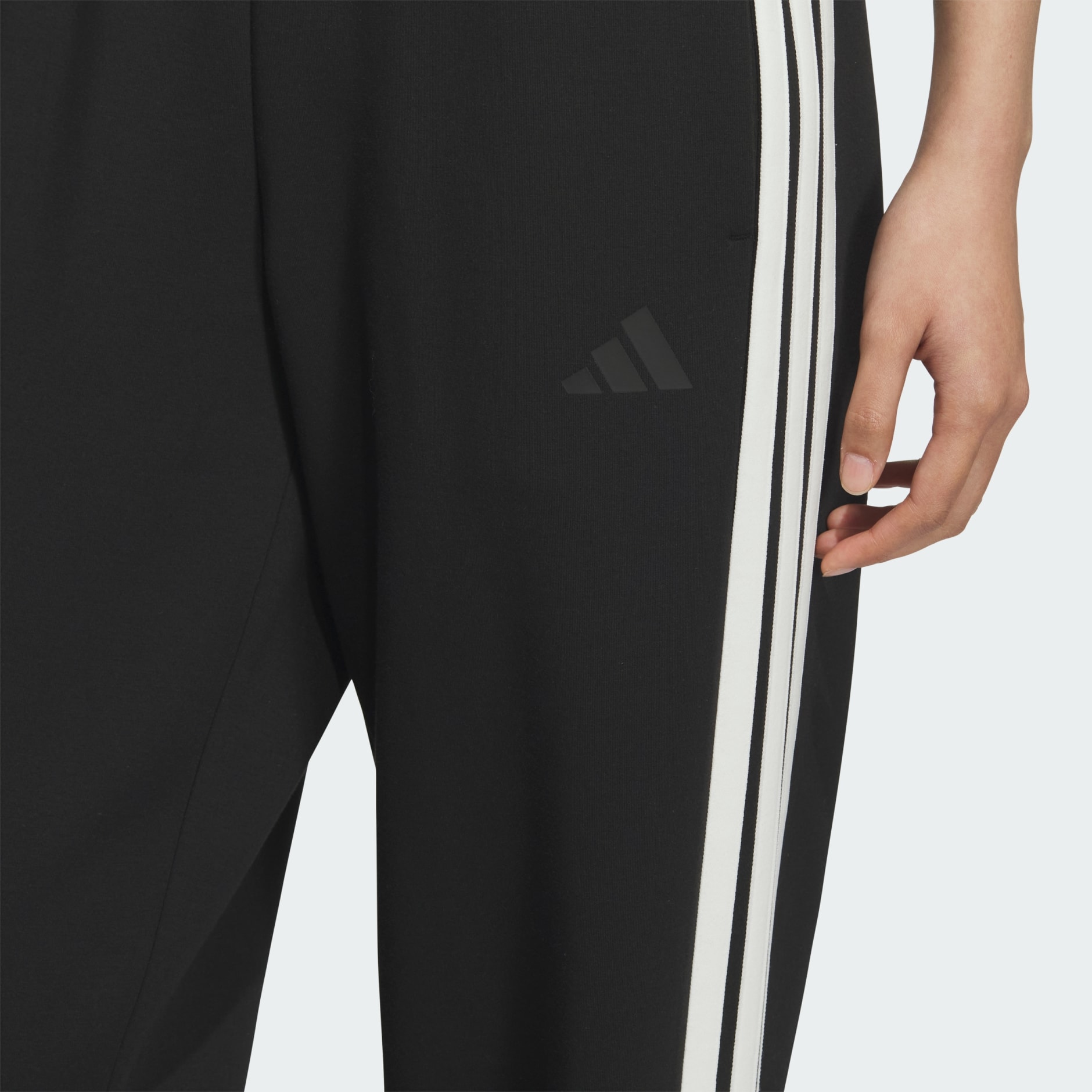 柔軟雙層針織長褲