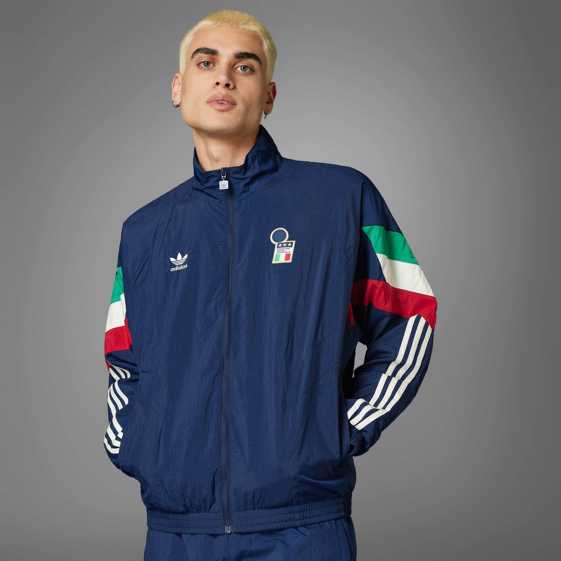 Adidas italy track jacket on sale