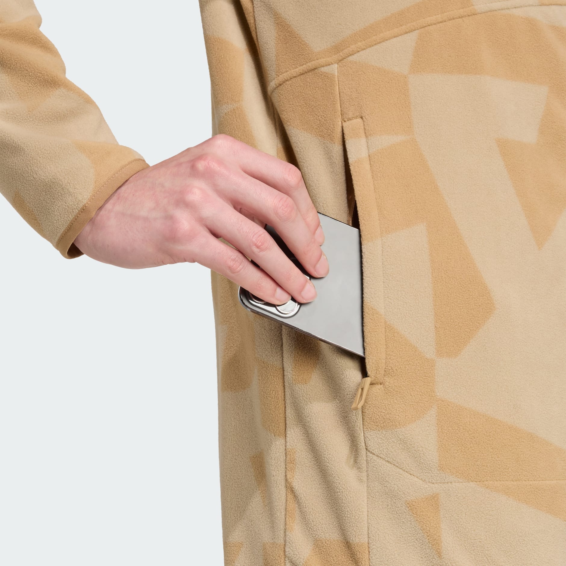 Jachetă din l&acirc;nă fleece Terrex cu fermoar lung și imprimeu multi