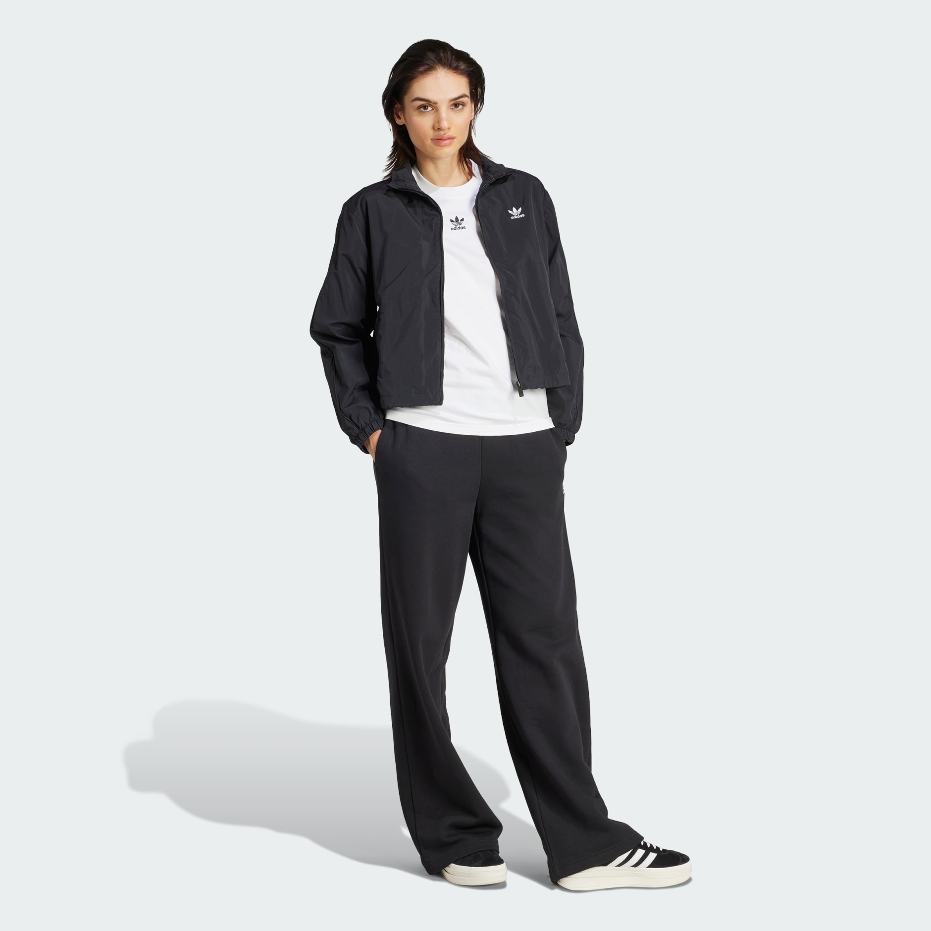 ז'קט אימון עם רוכסן מלא Essentials Woven