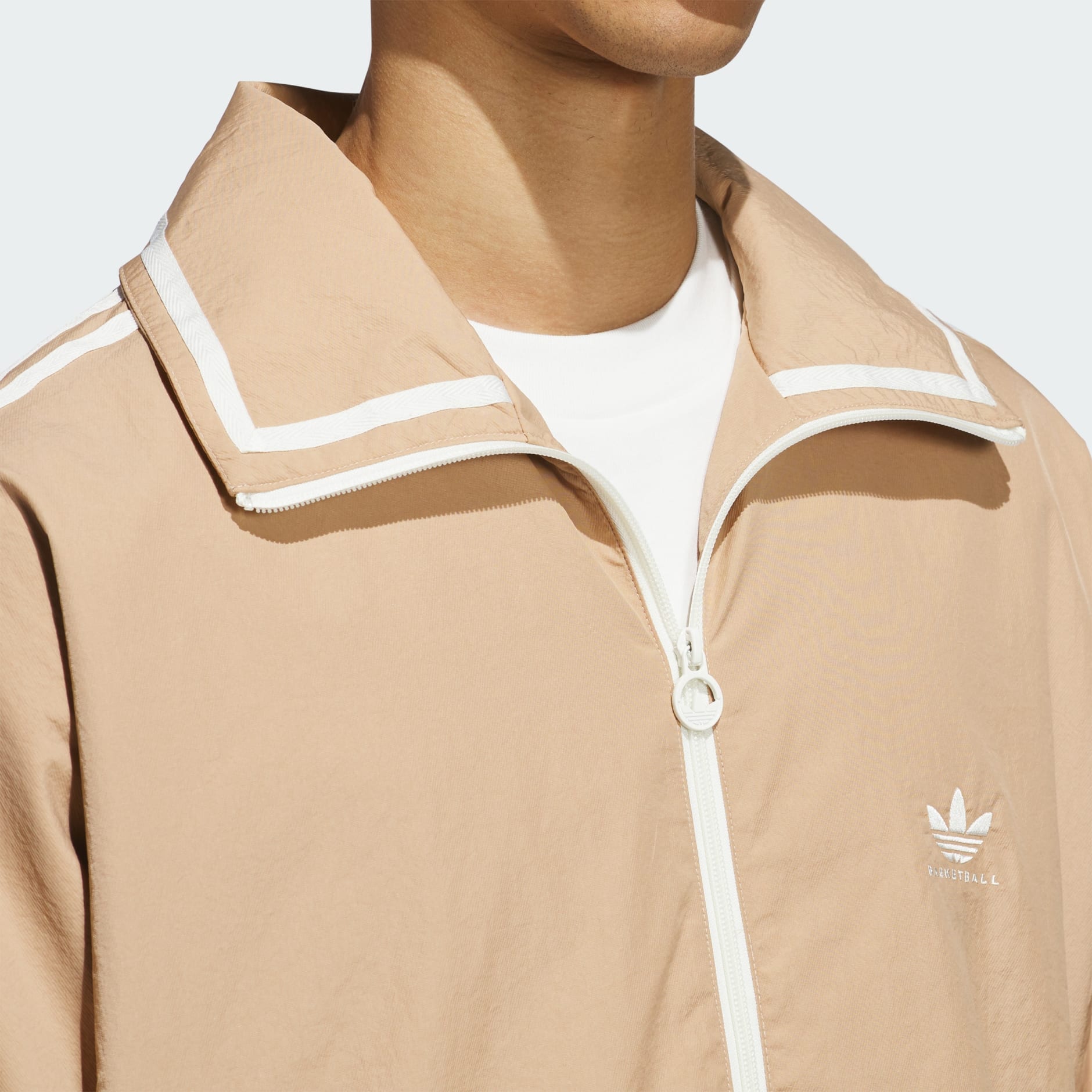 Clothing - Basketball Shell Jacket - Brown | adidas Kuwait