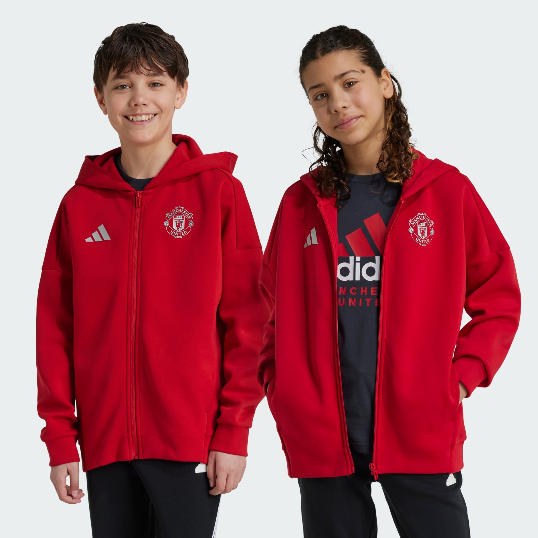 Red adidas jacket kids online