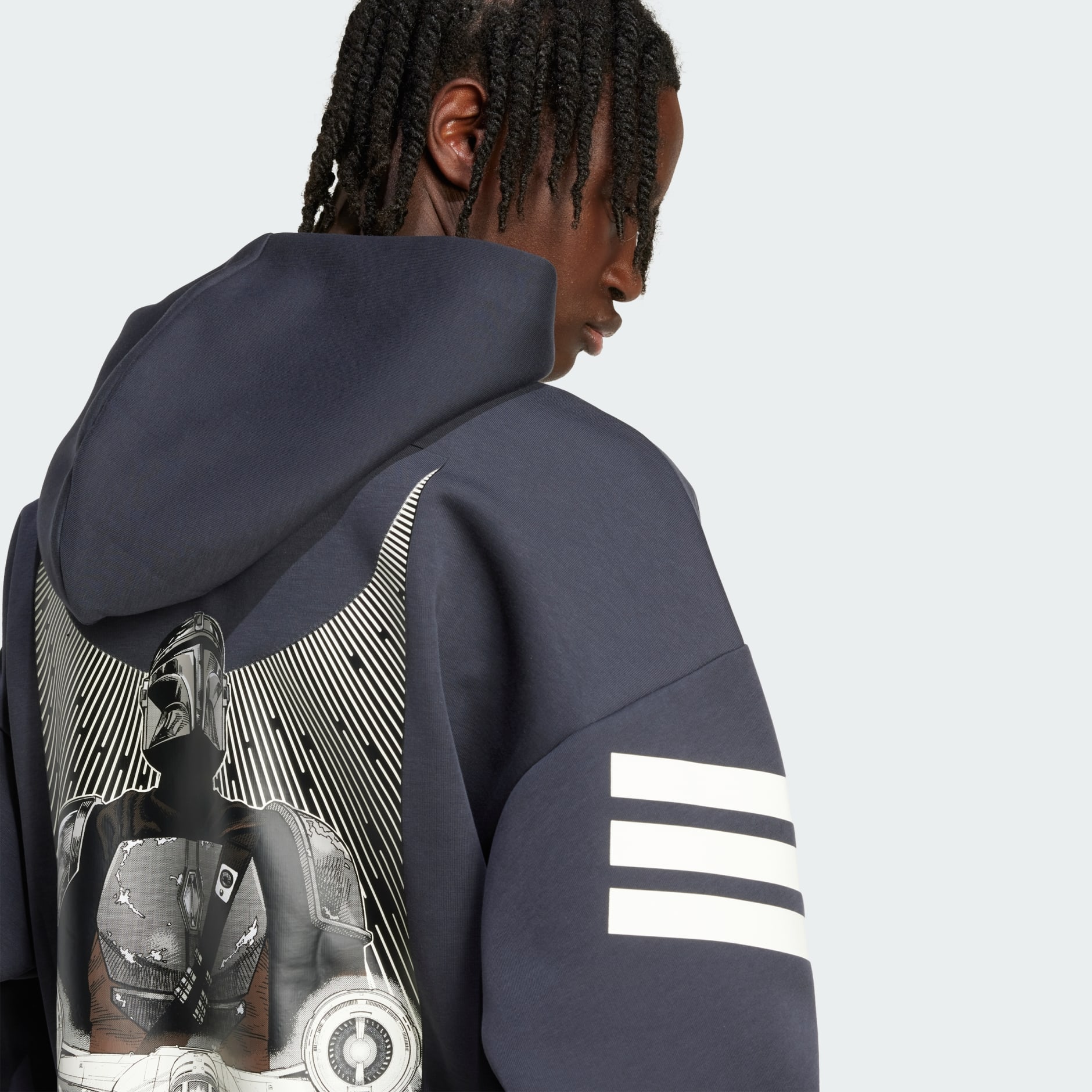 ADIDAS STAR WARS THE MANDALORIAN HOODIE BACK GRAPHIC
