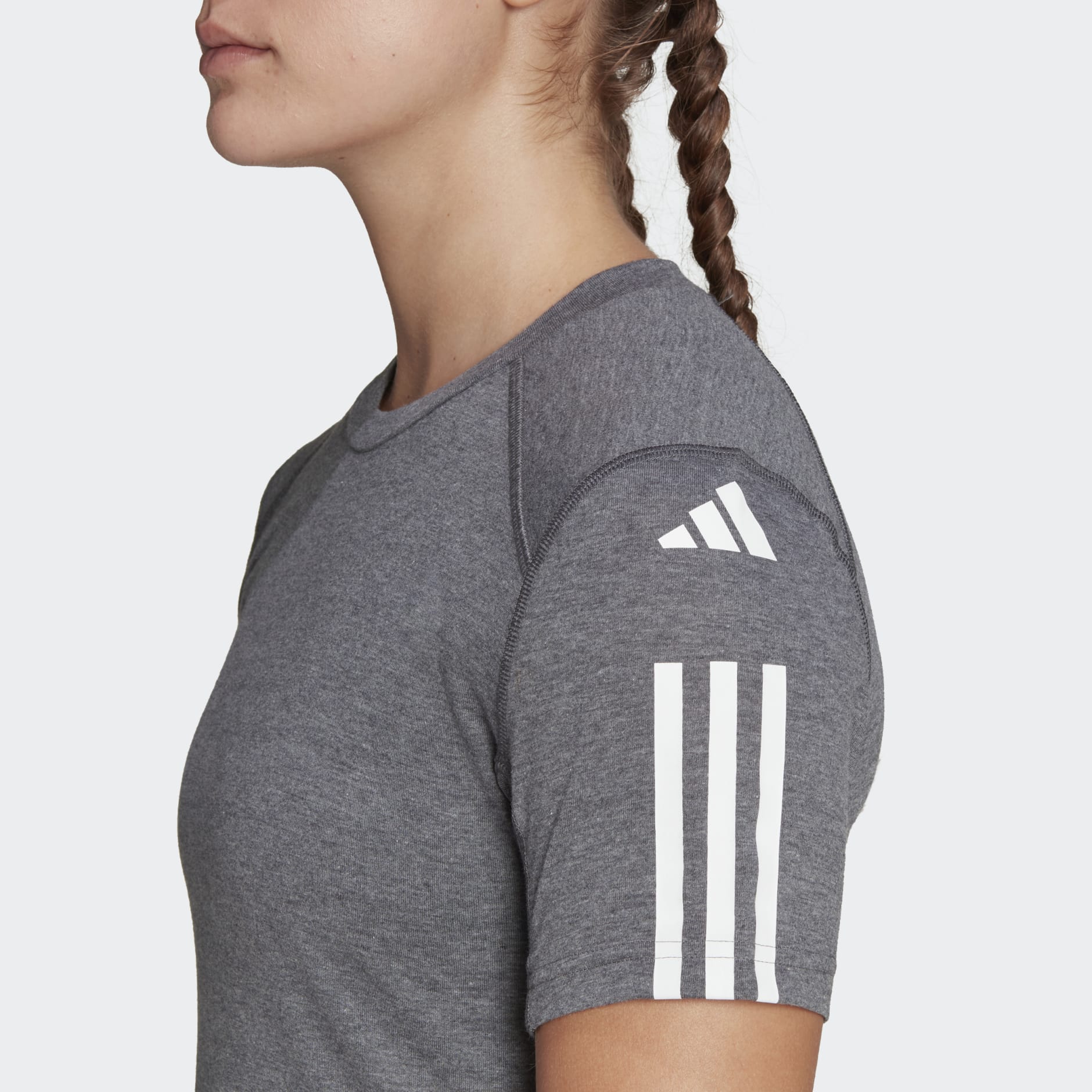 تيشيرت Train Essentials Train Cotton 3-Stripes Crop