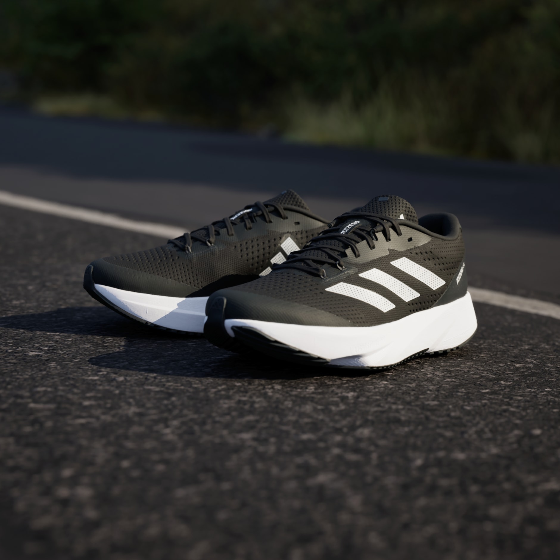 Men's Shoes - Adizero SL Wide Lightstrike Running Shoes - Black 