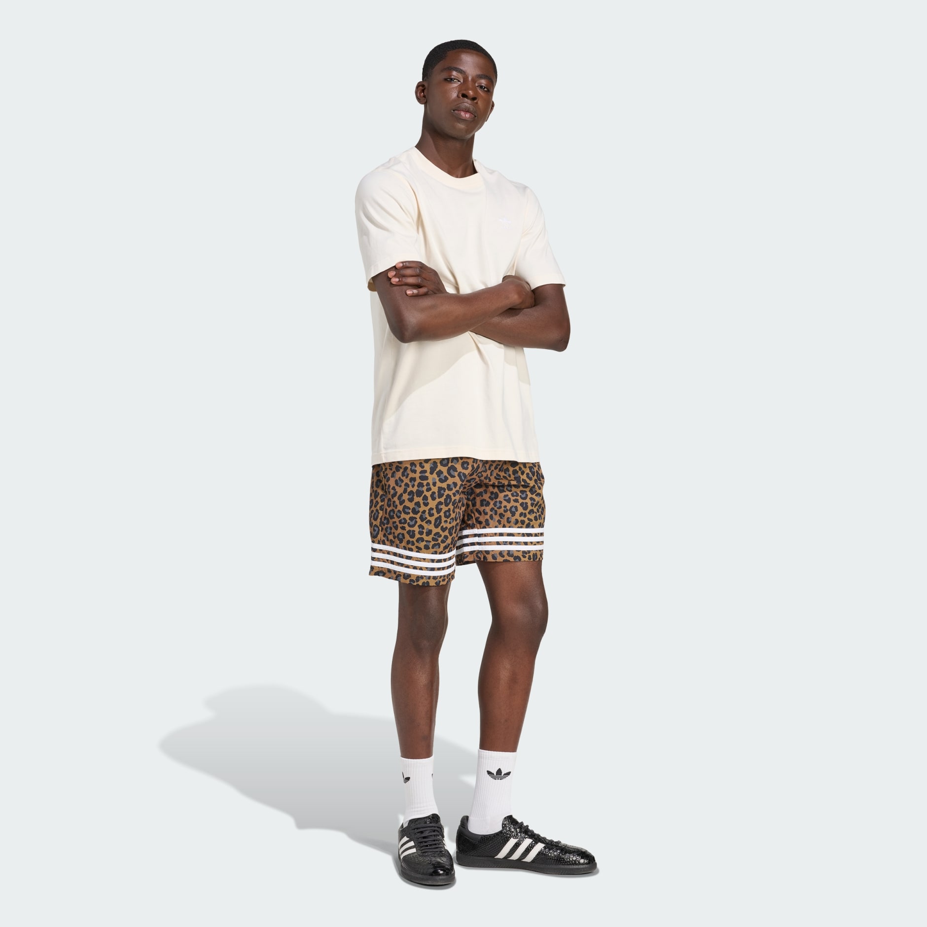 Leopard 8 Inch Swim Short