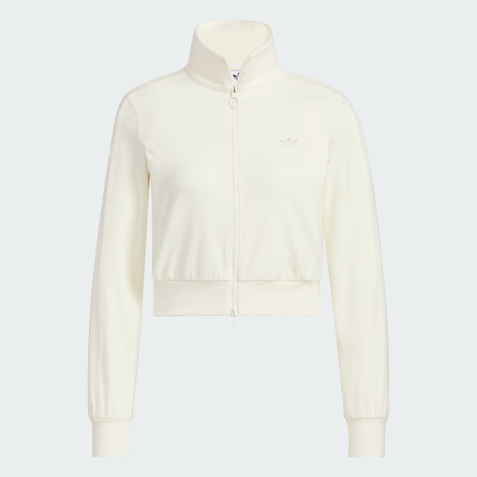 Ribbed Collar Full-Zip Track Top