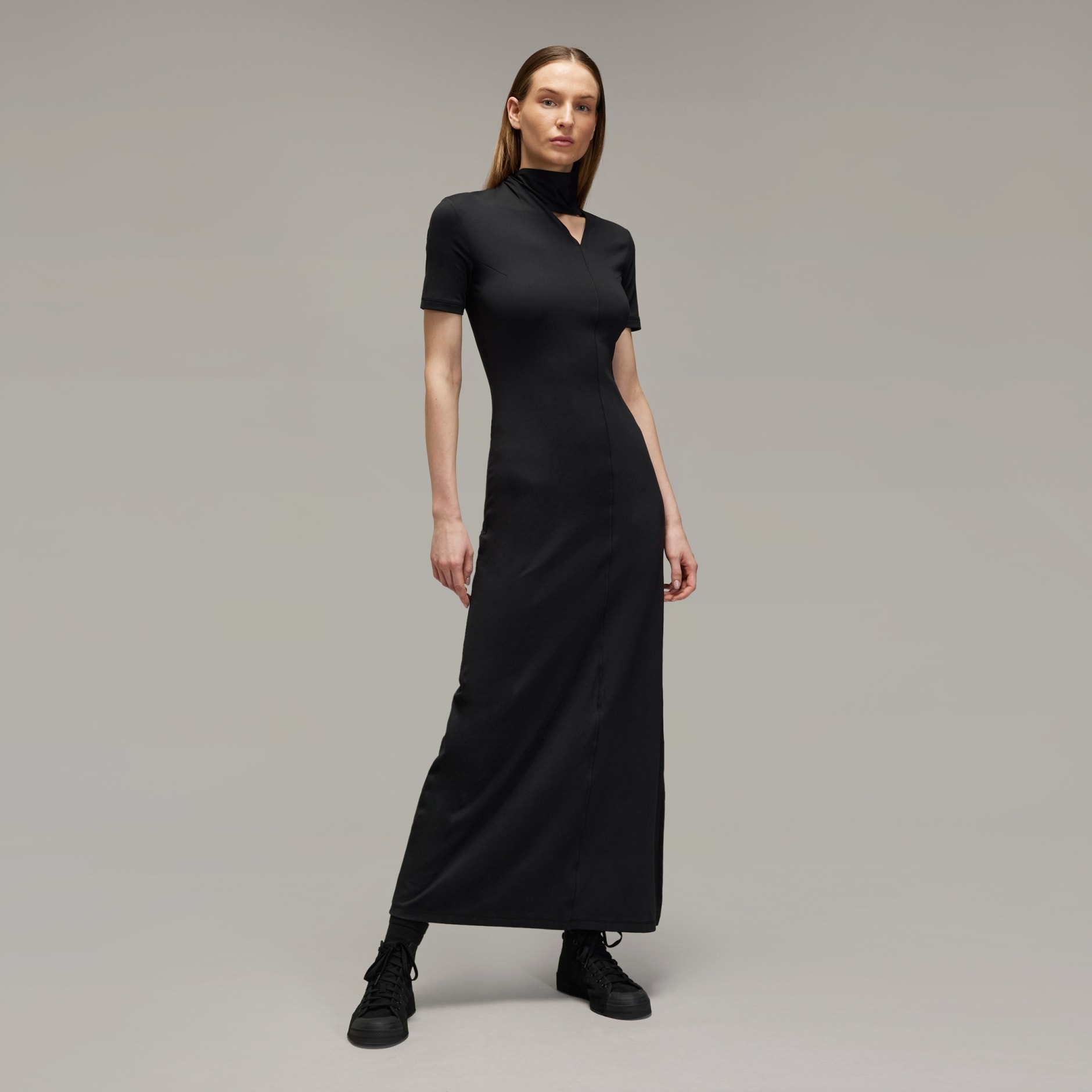 Y-3 Fitted Neck Closure Dress