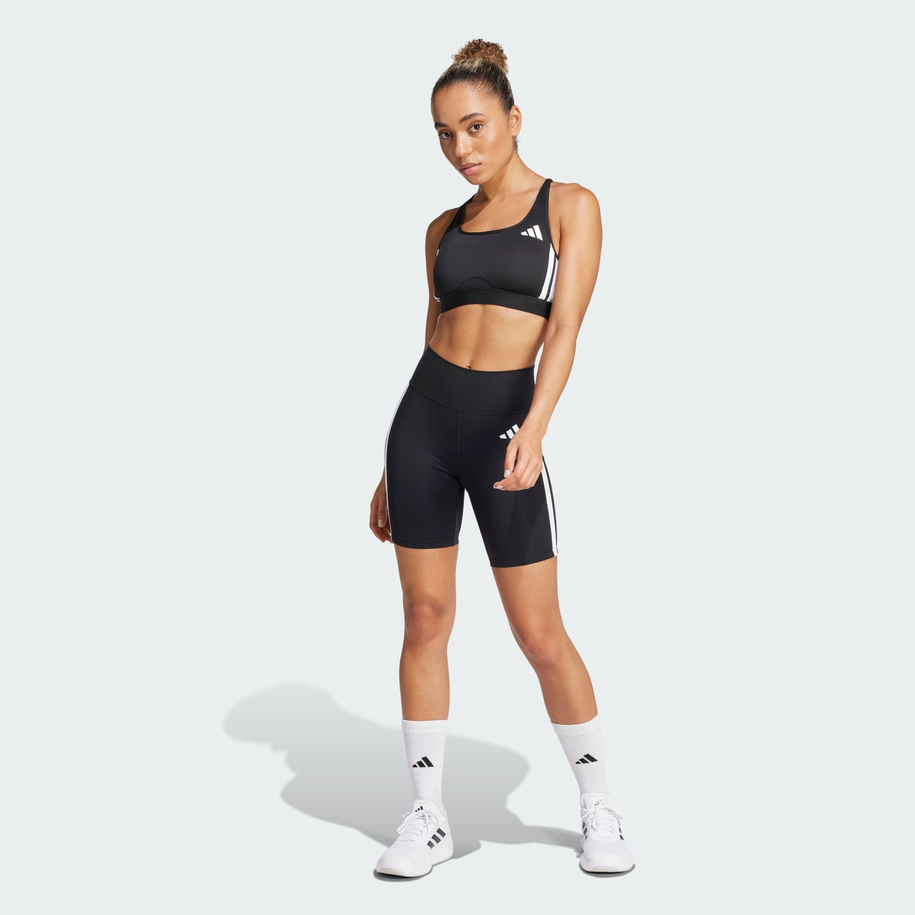 Optime Essentials 3-Stripes Short Leggings