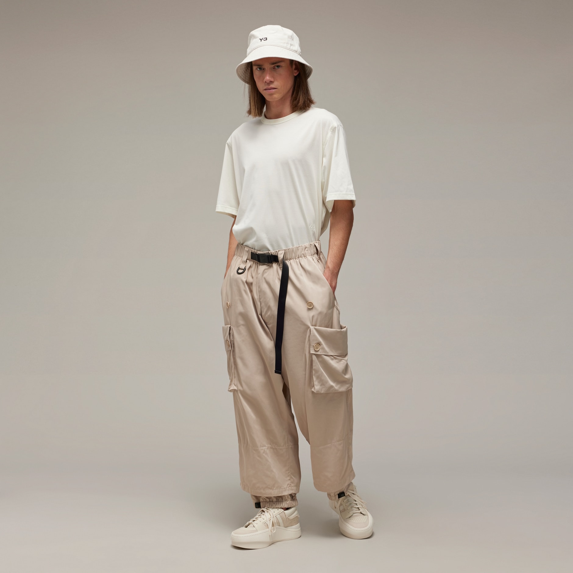 adidas Y-3 Crinkle Nylon Pants - Brown, Men's Lifestyle