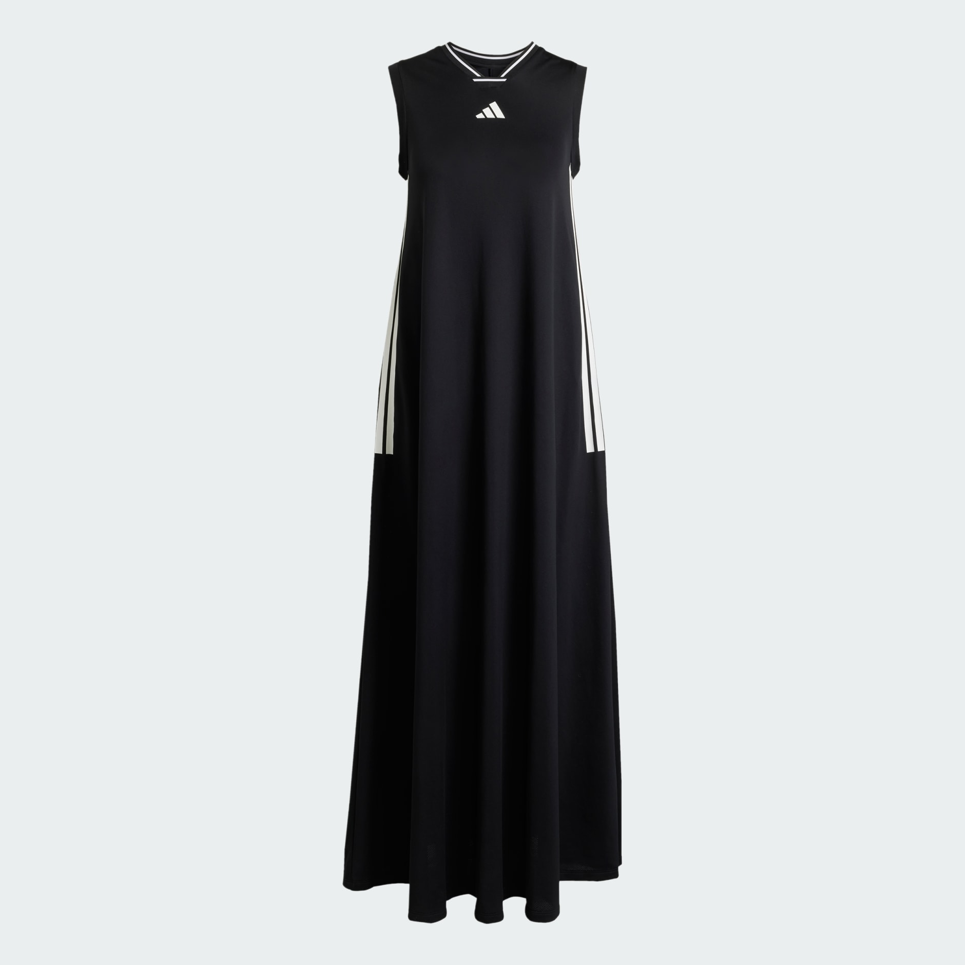 CLOTHING - Tiro Cut 3-Stripes Soft Mesh Long Dress - Black
