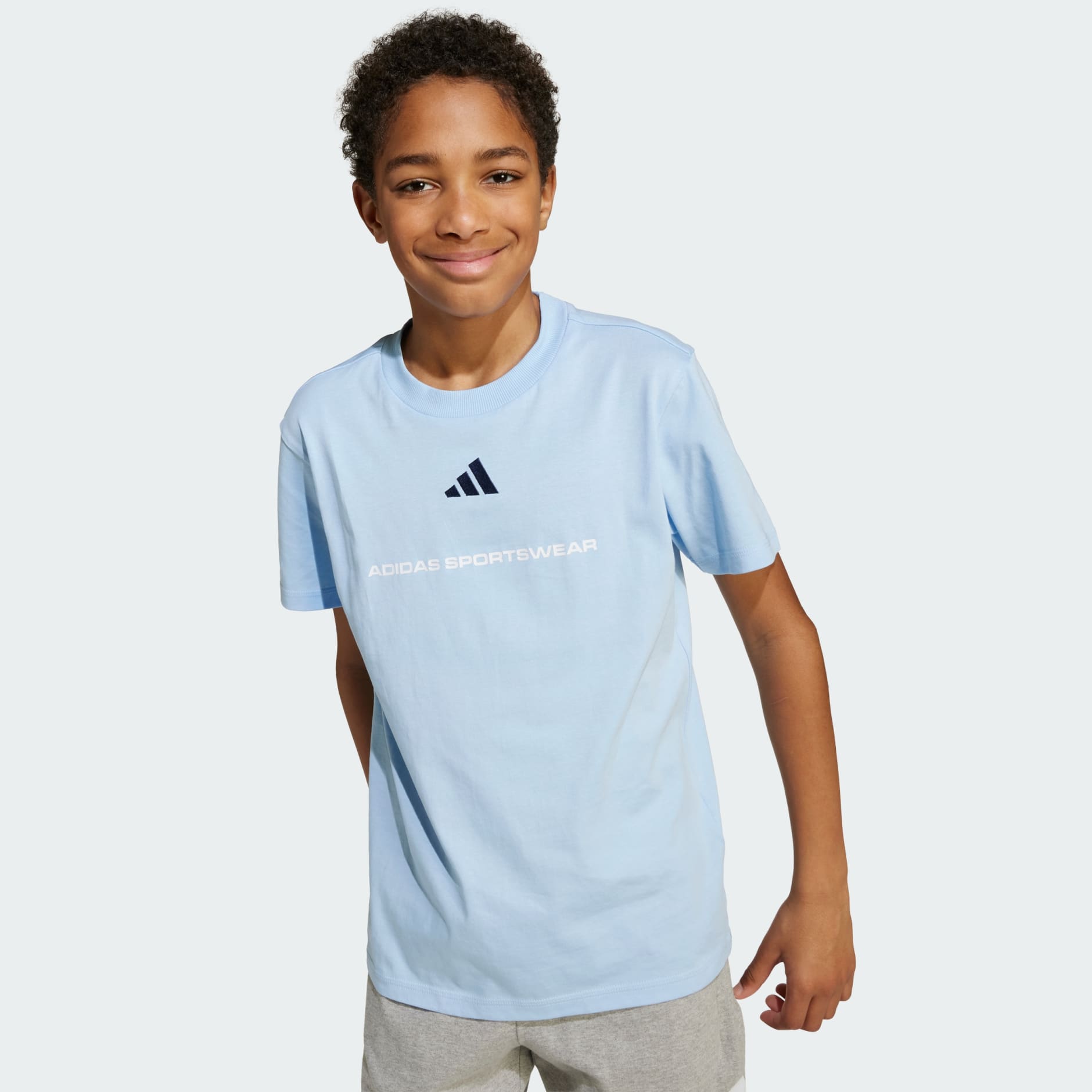 Tricou adidas Slogan din tricot simplu