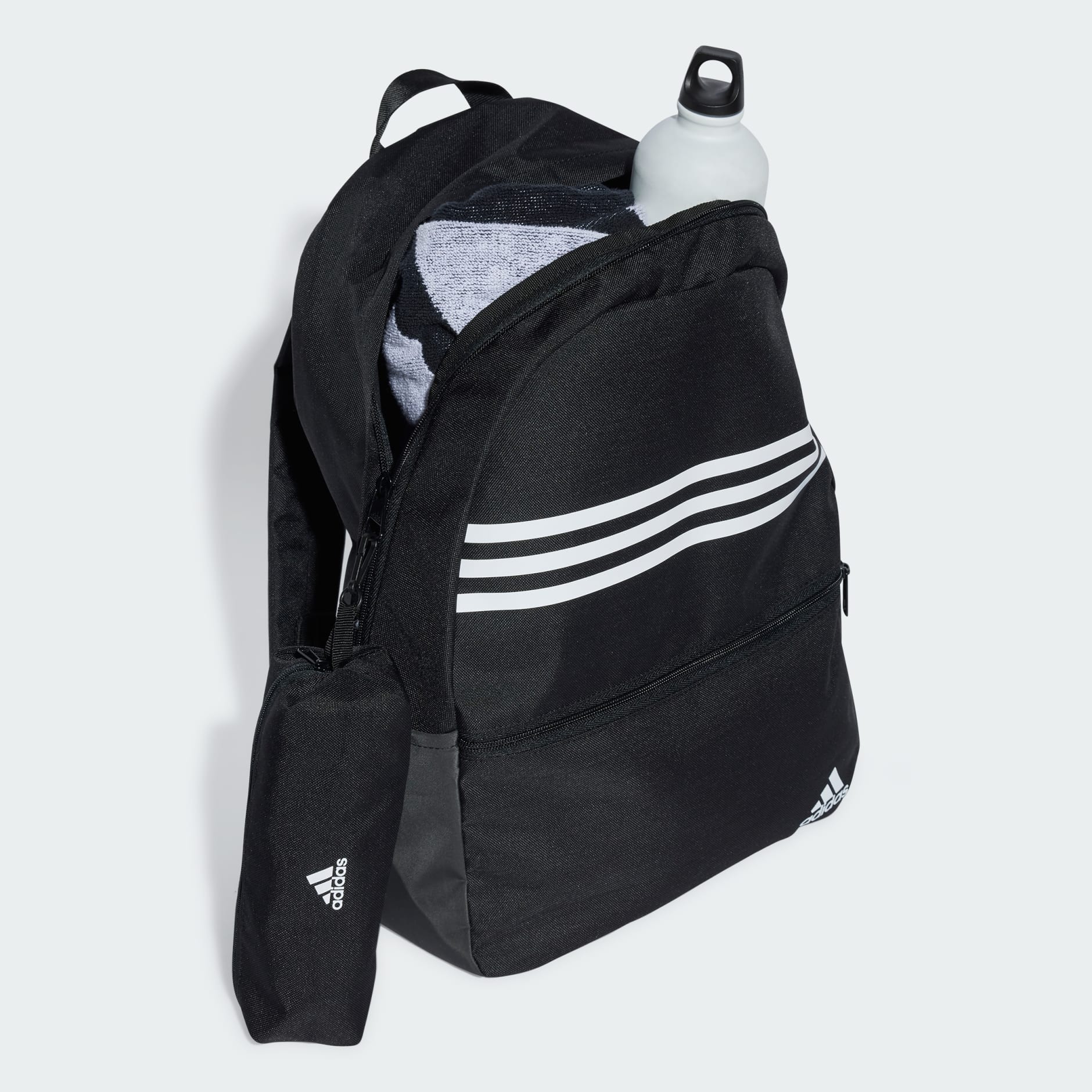 Adidas backpack with 3 stripes hotsell