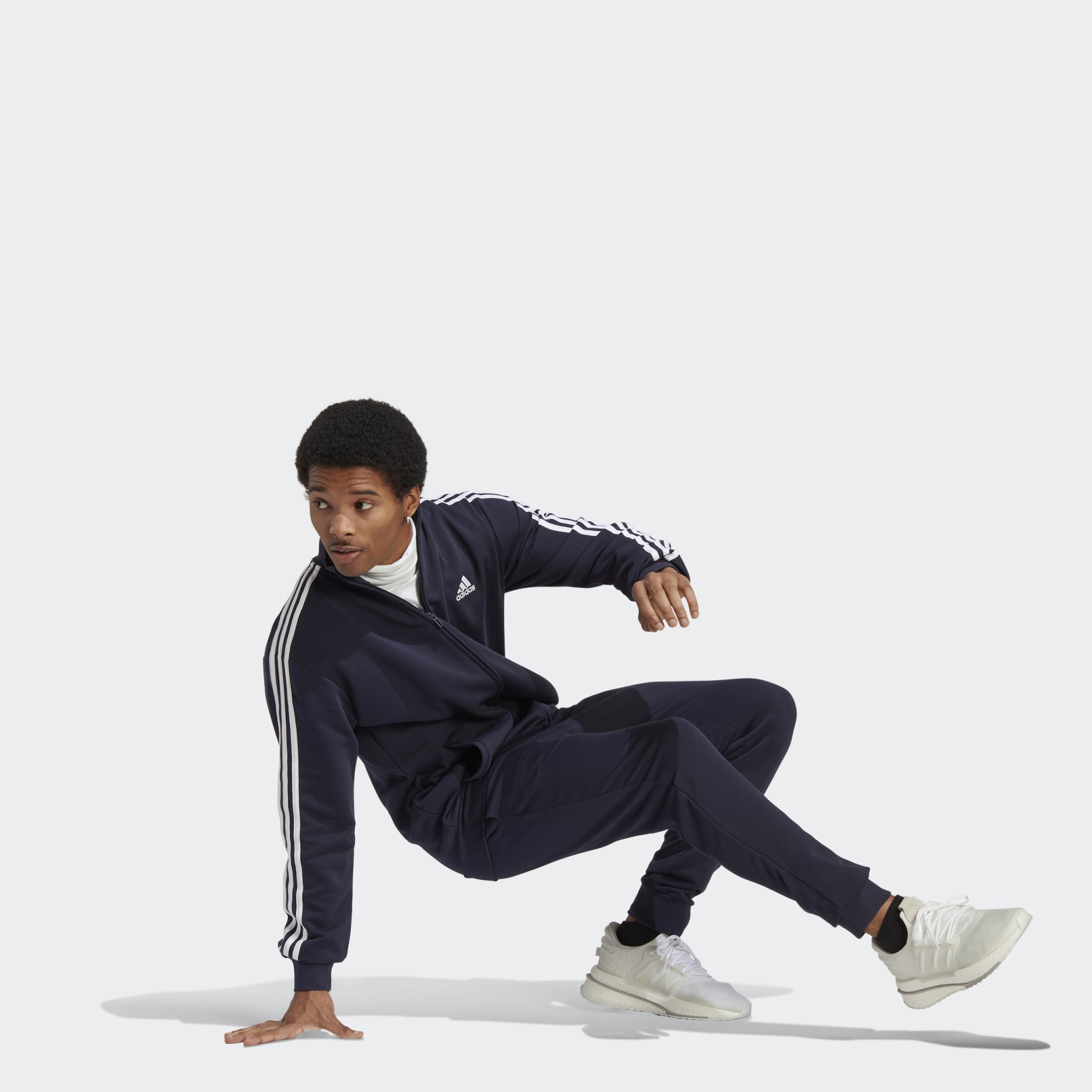 Clothing - Basic 3-Stripes French Terry Track Suit - Blue | adidas ...