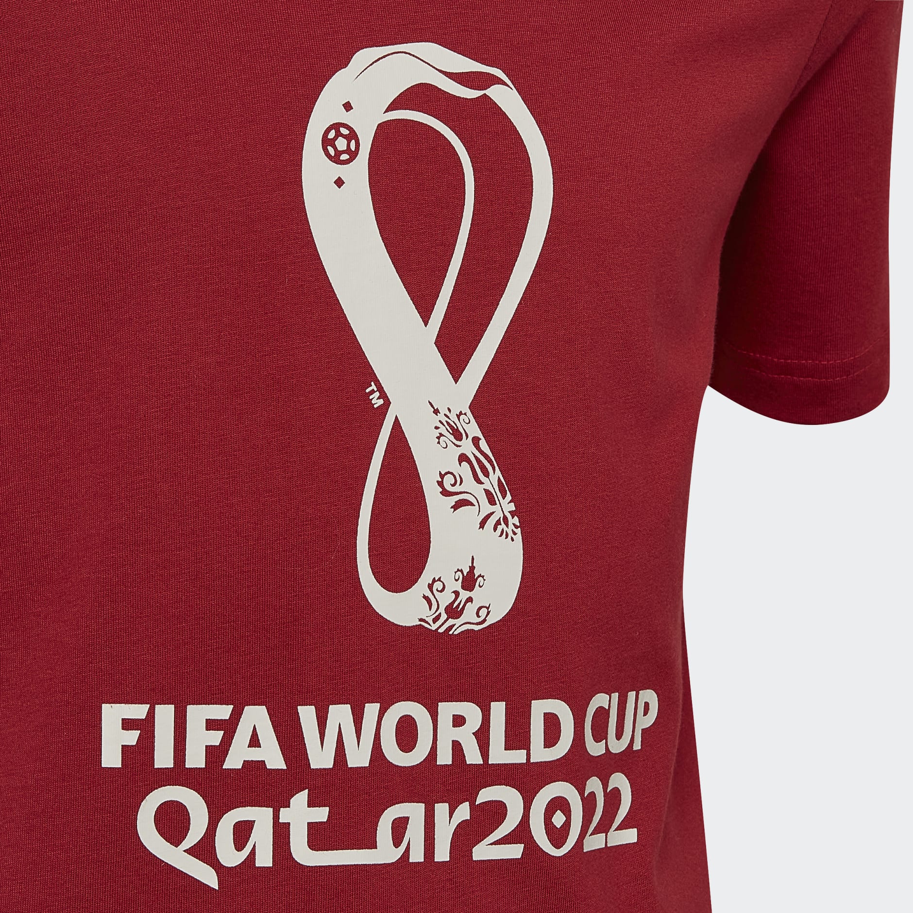 adidas FIFA World Cup 2022™ Official Emblem Tee - Burgundy | adidas QA