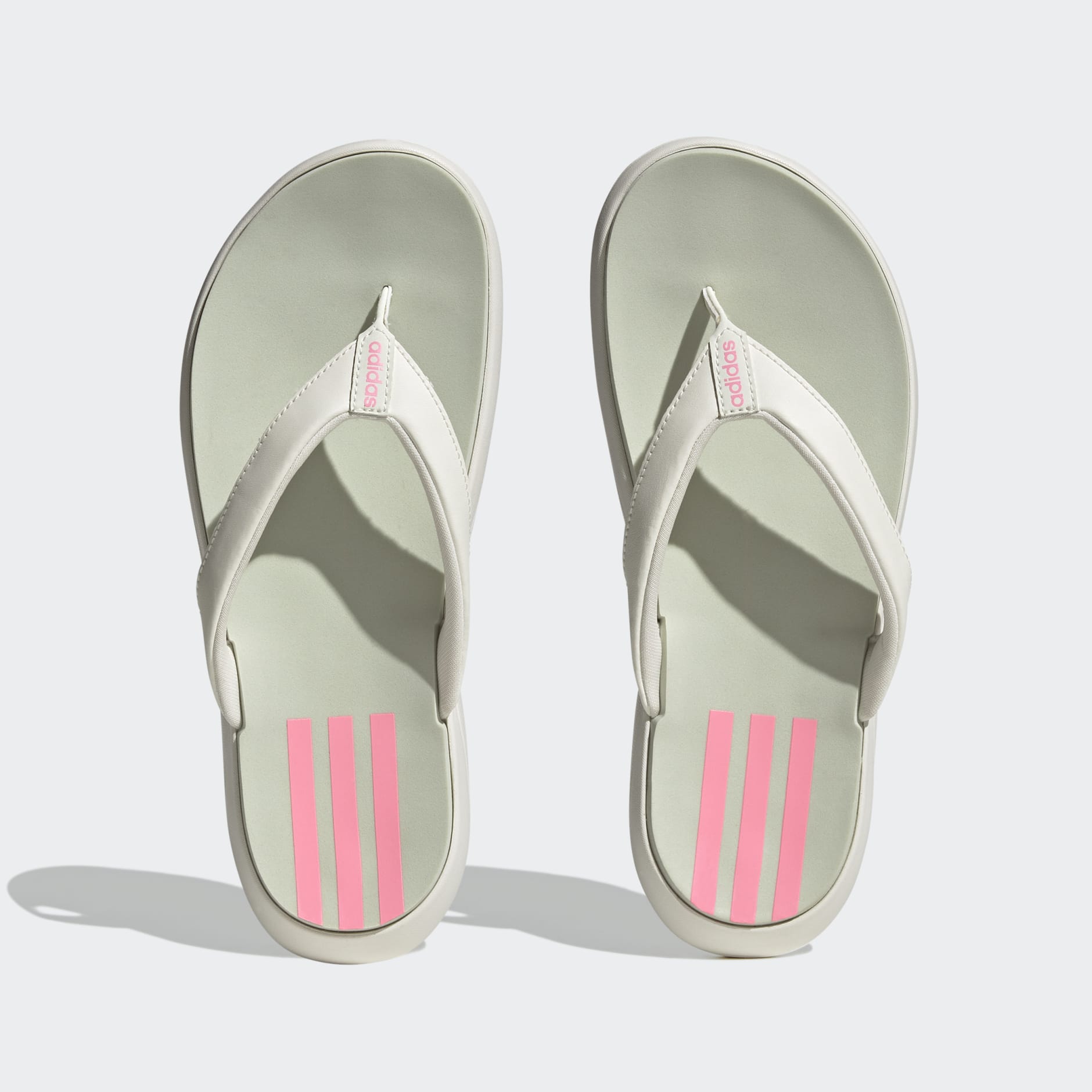 Women's Shoes - Comfort Flip-Flops - White | adidas Saudi Arabia